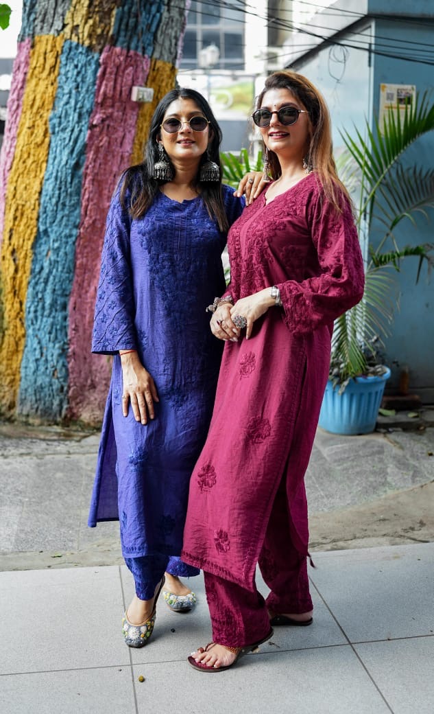 Alfaaz Trending Duet Handworked Chikankari Combo