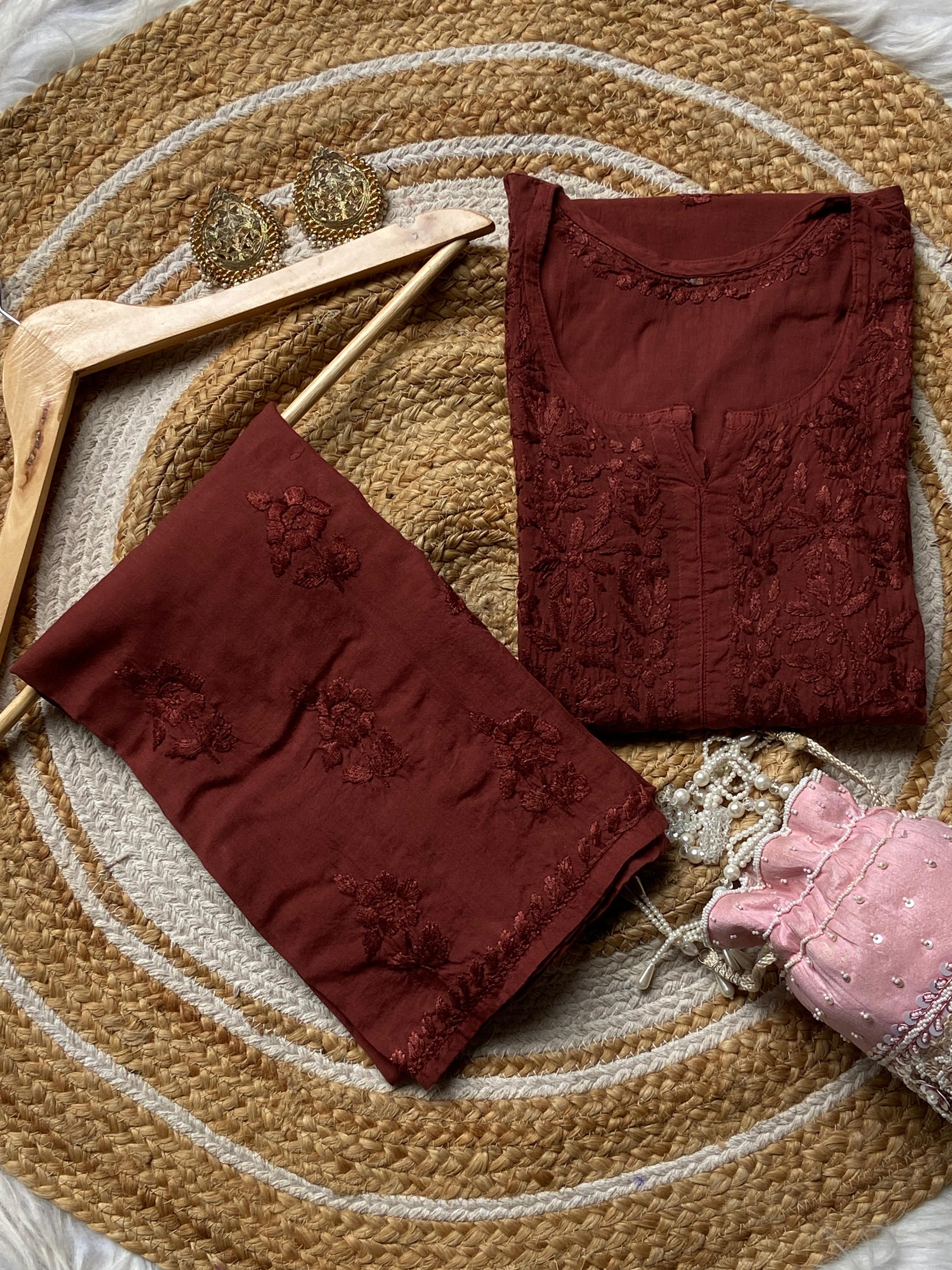 Anaya Rangin Soft Modal Heavy Work Kurta Set