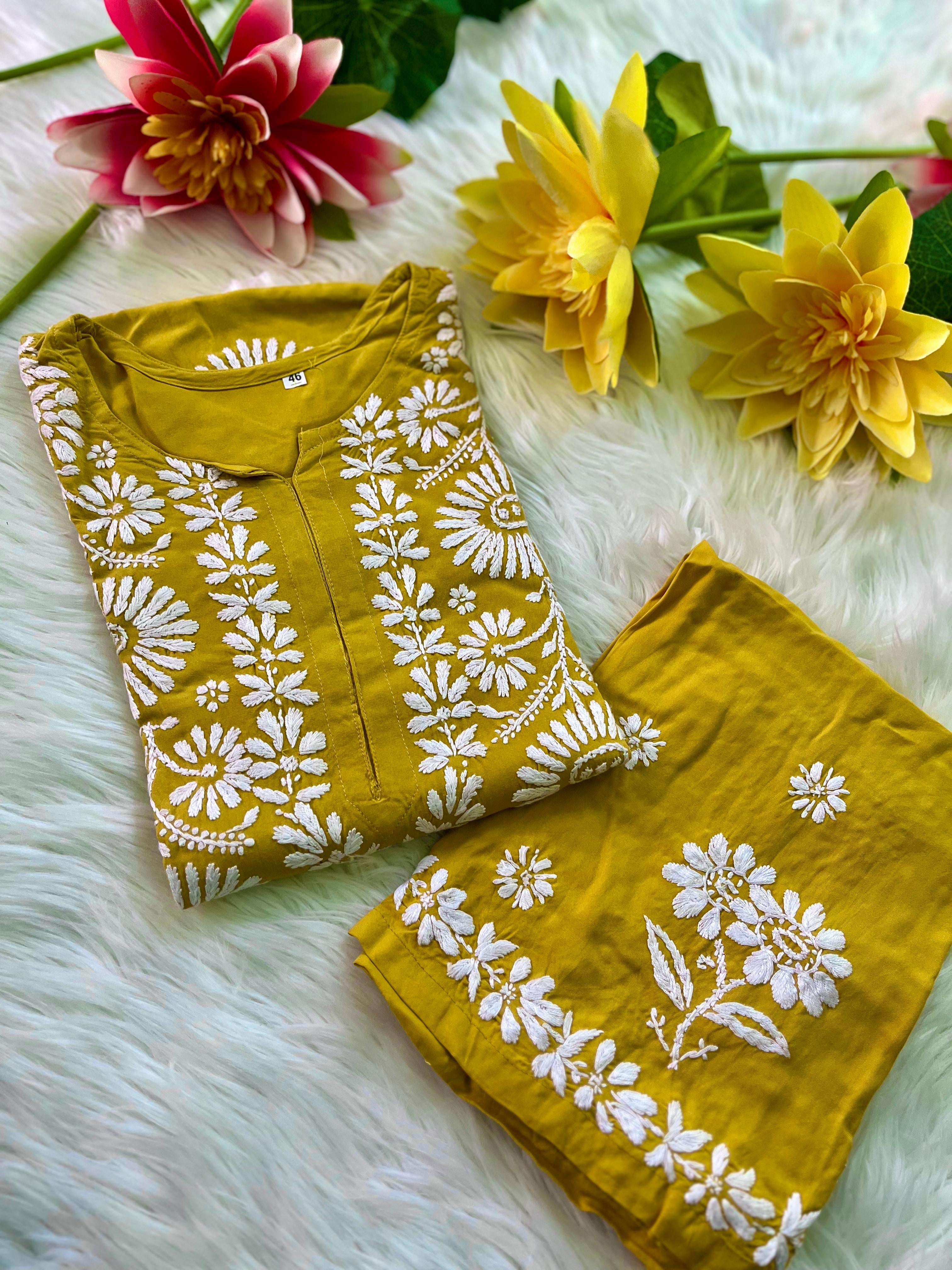 Anaya Big Buta hand Work kurta combo