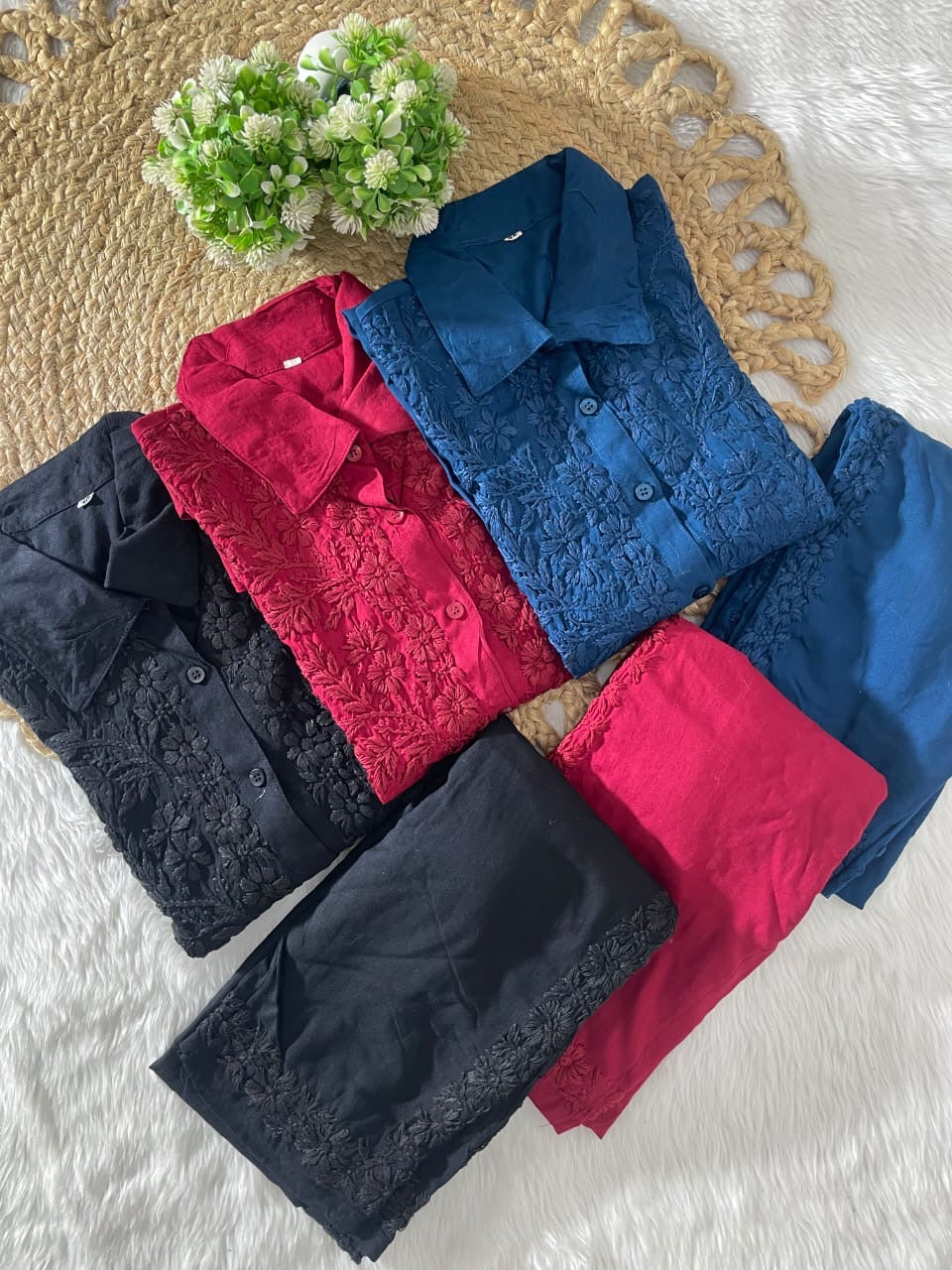 Tone To Tone Rayon Co-ord Shirt With Pant