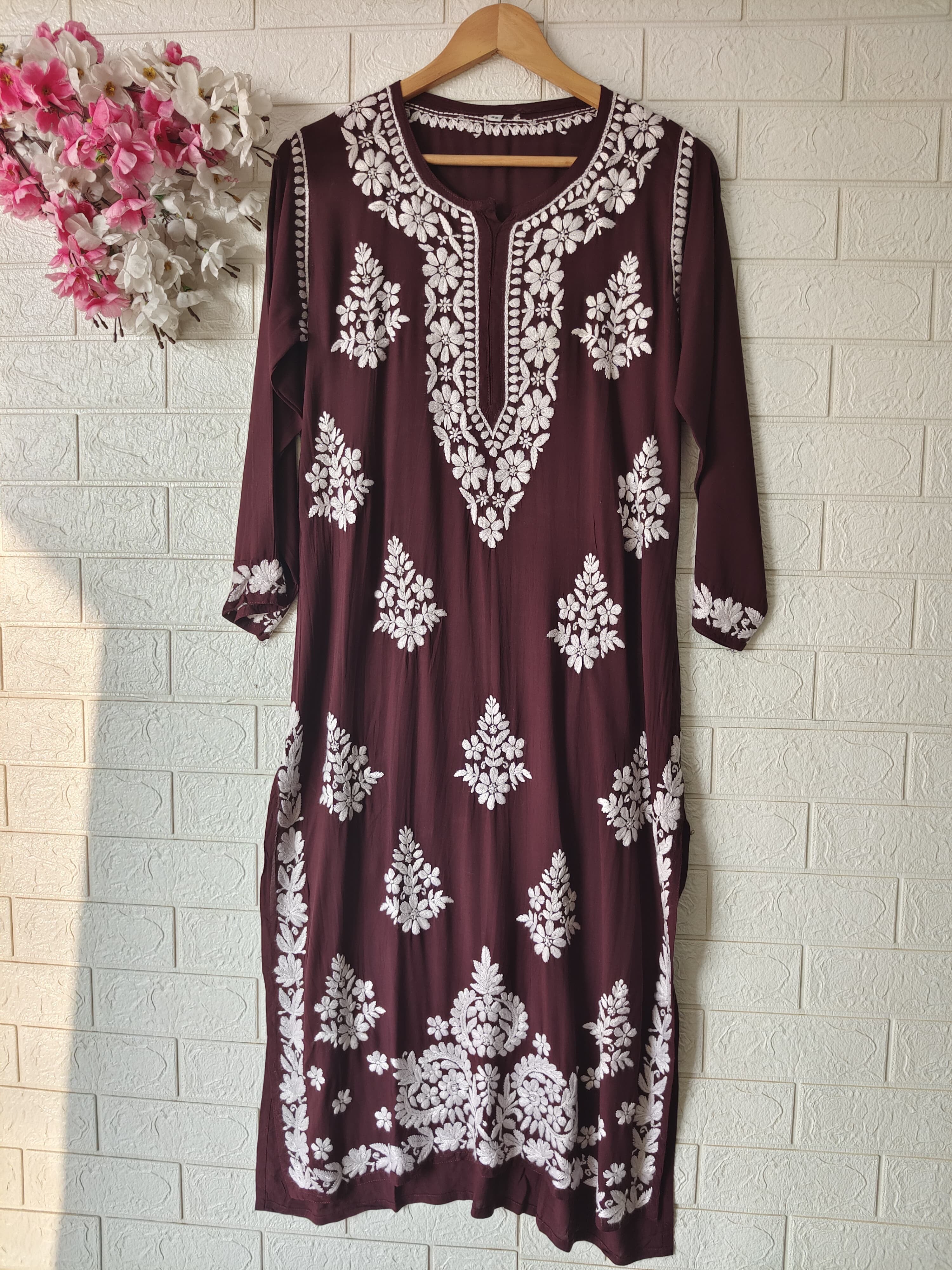 Soft Modal Cotton Heavy Buta handworked kurta