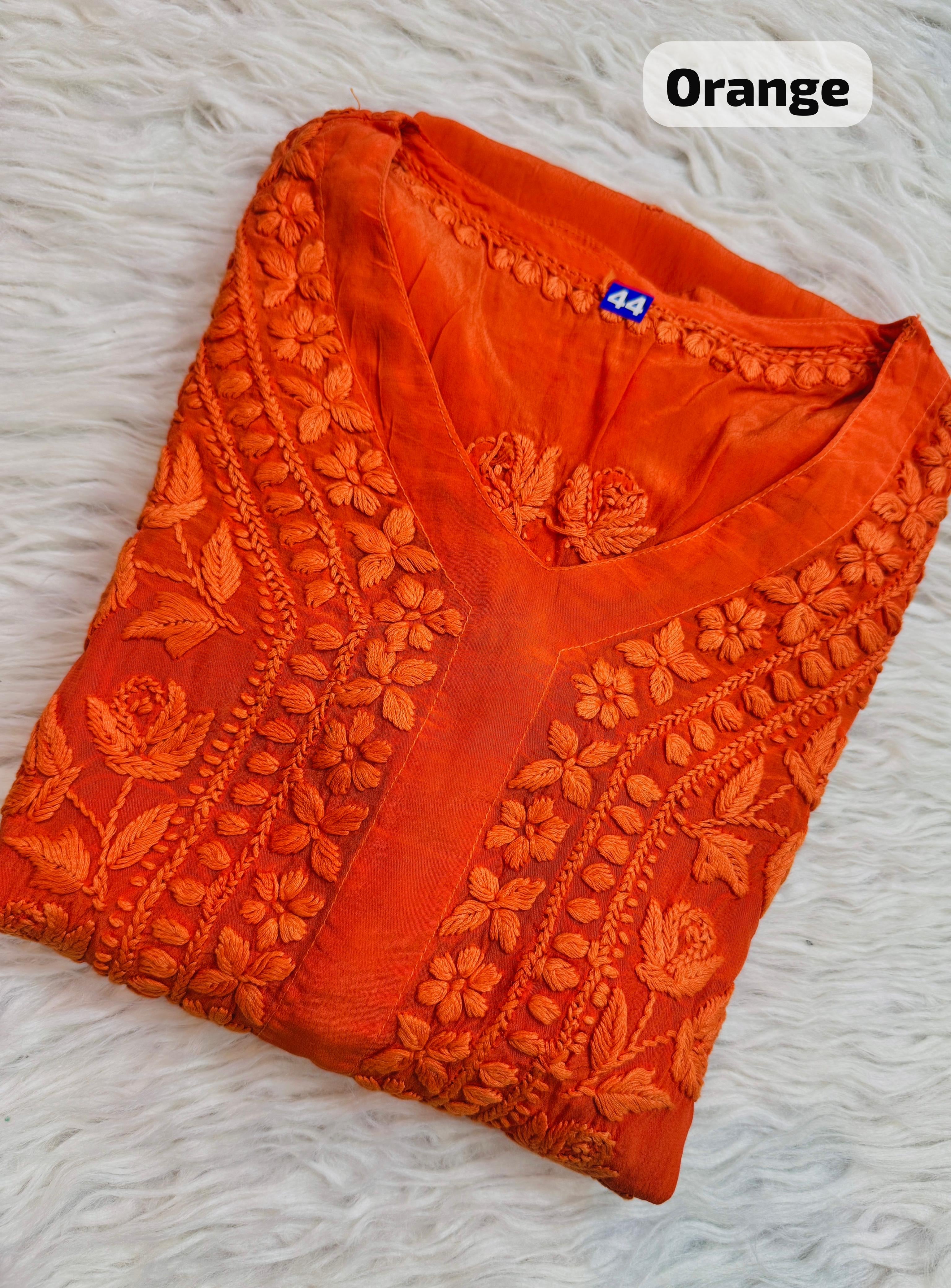 Pure 3d Work Creepe Heavy Designer Kurta