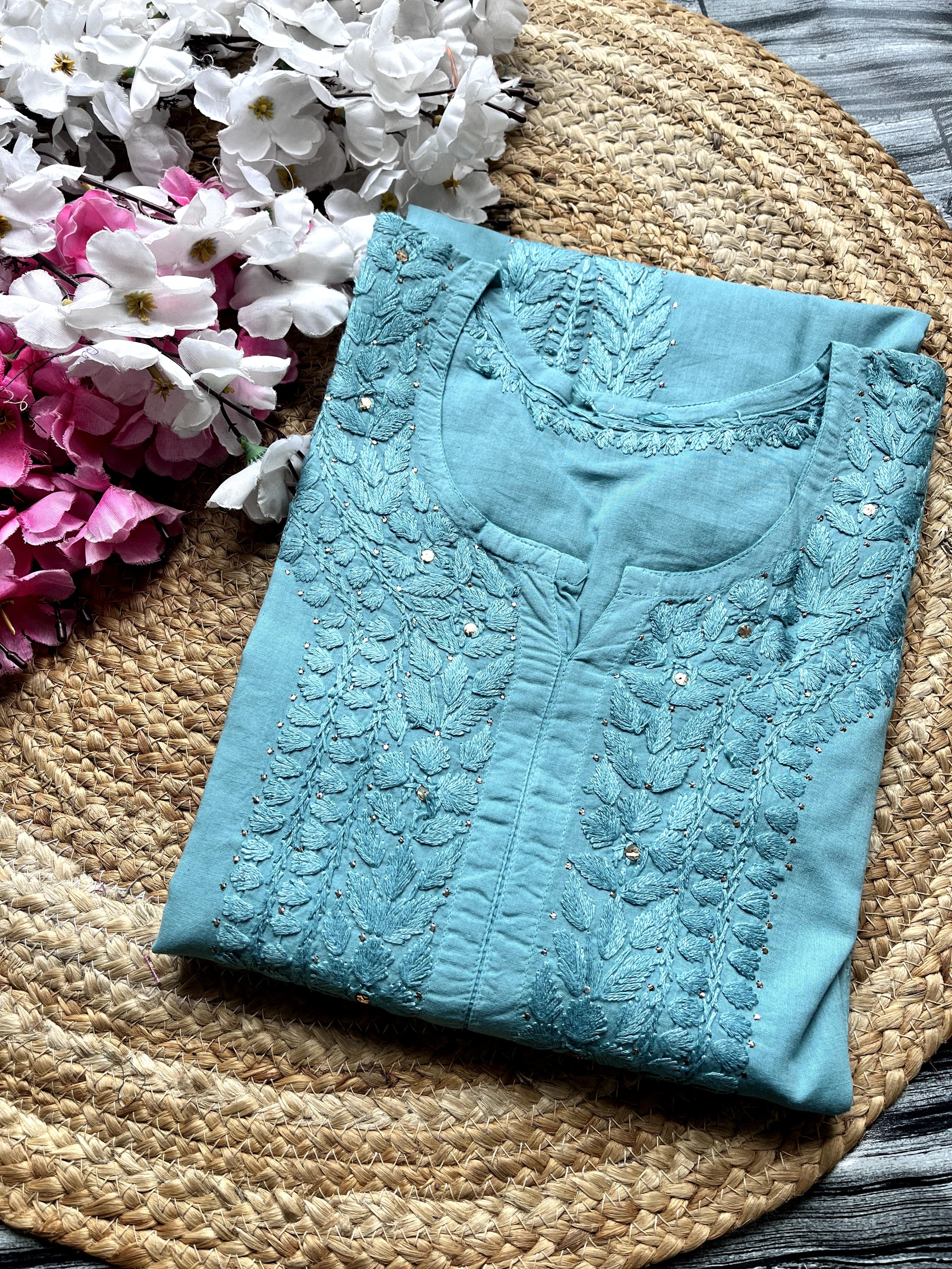 Mul Muqaish Tone to tone Kurta