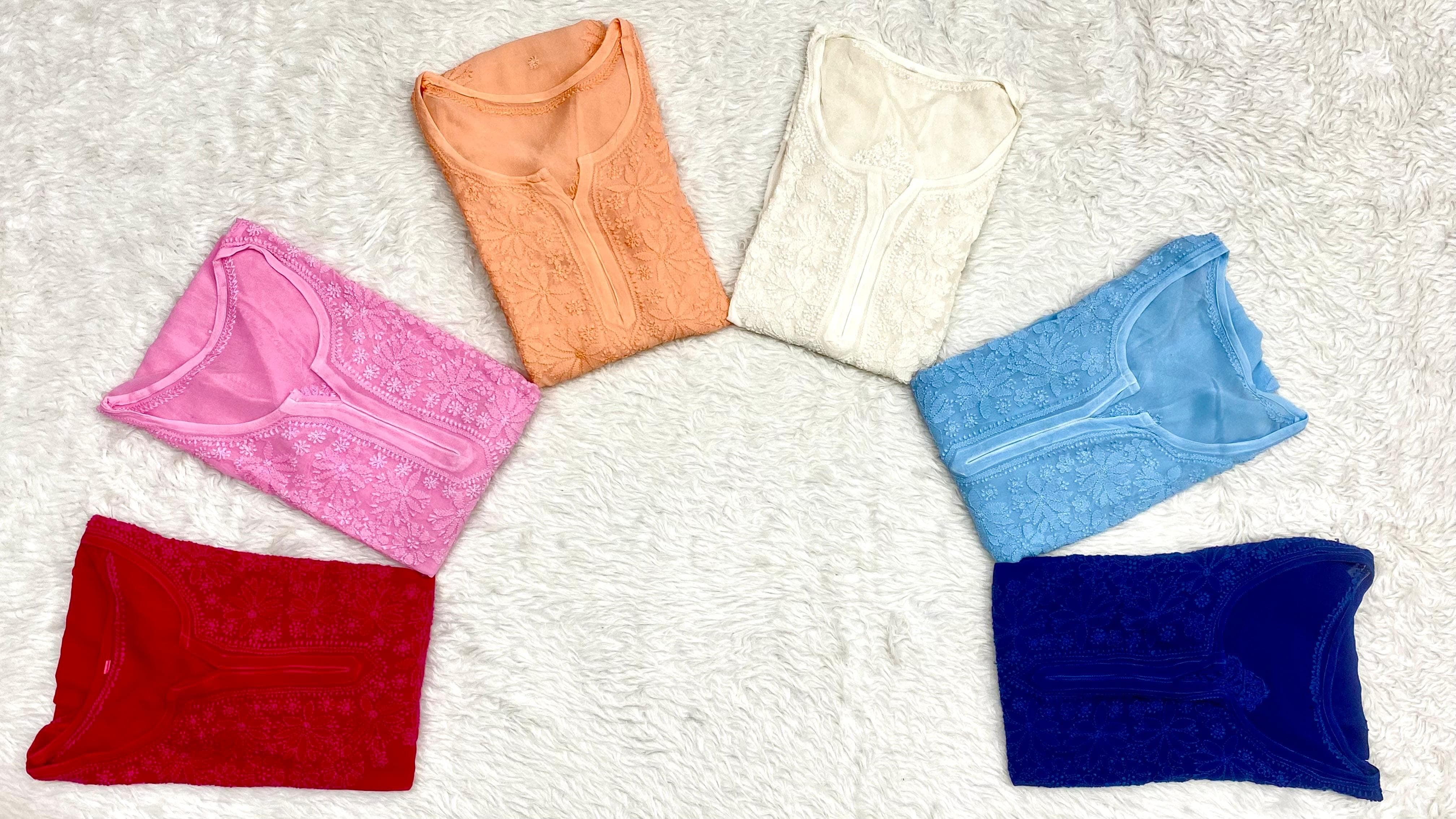 Viscose Handmade Embroidered chikankari