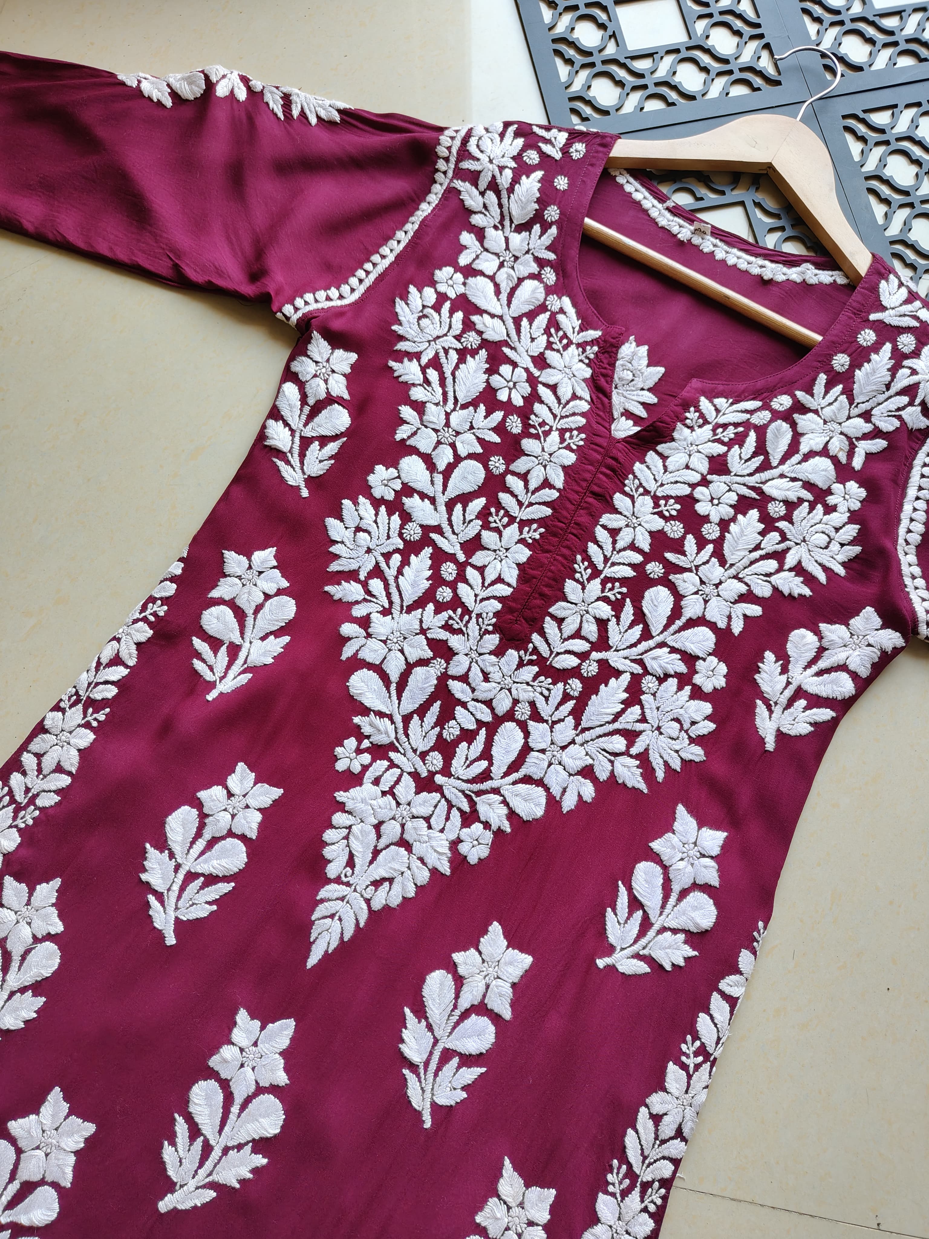 3D heavy Work Modal pure Cotton kurta