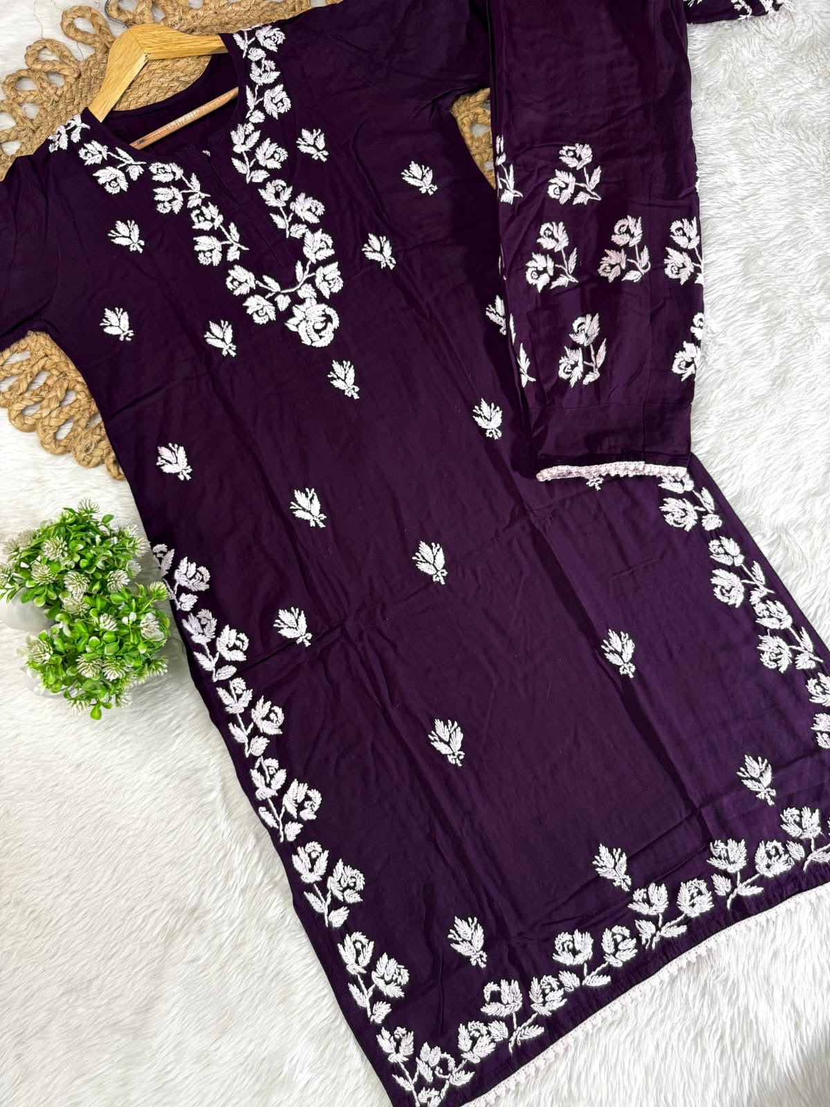 Afghani Concept Heavy embroidery chikankari combo