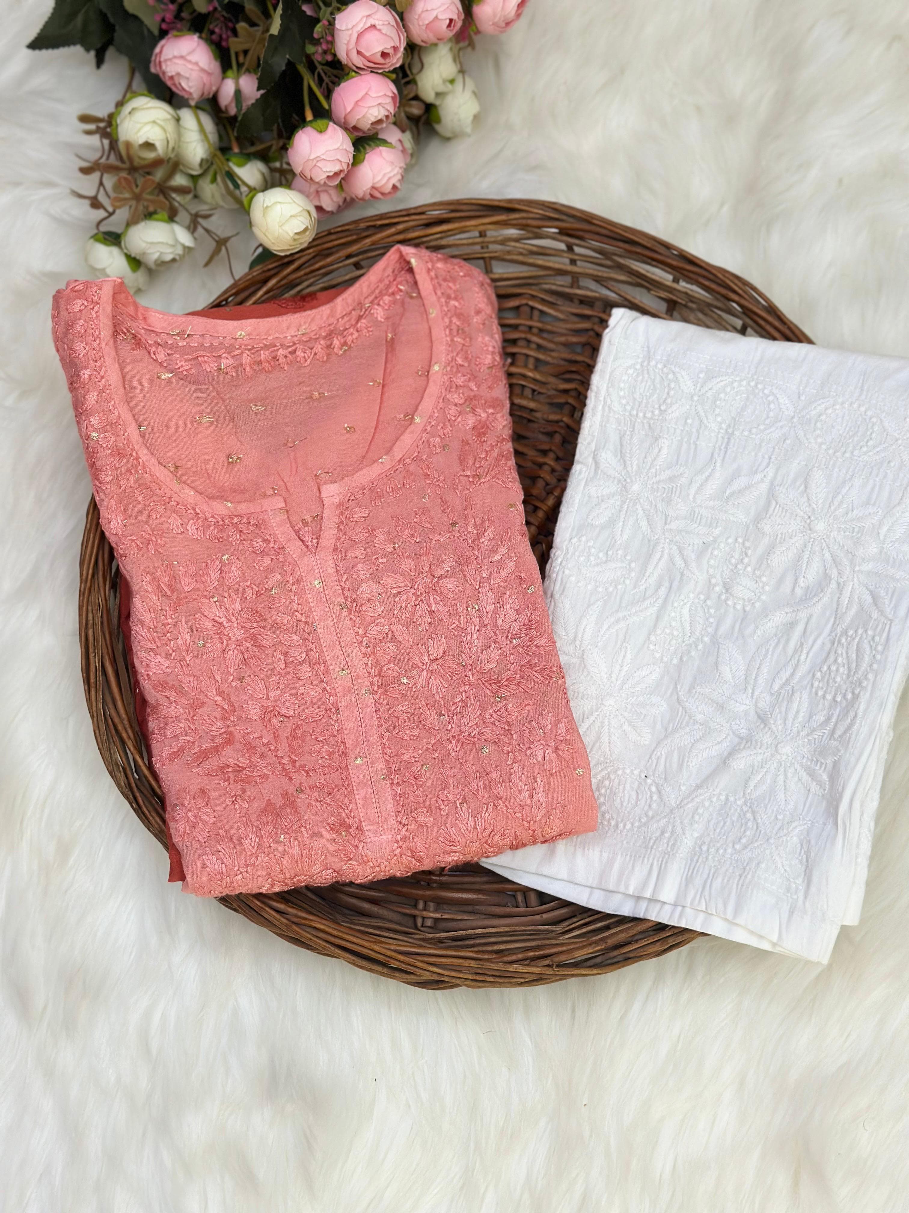 Sona Booti Chanderi Dyed Kurtis