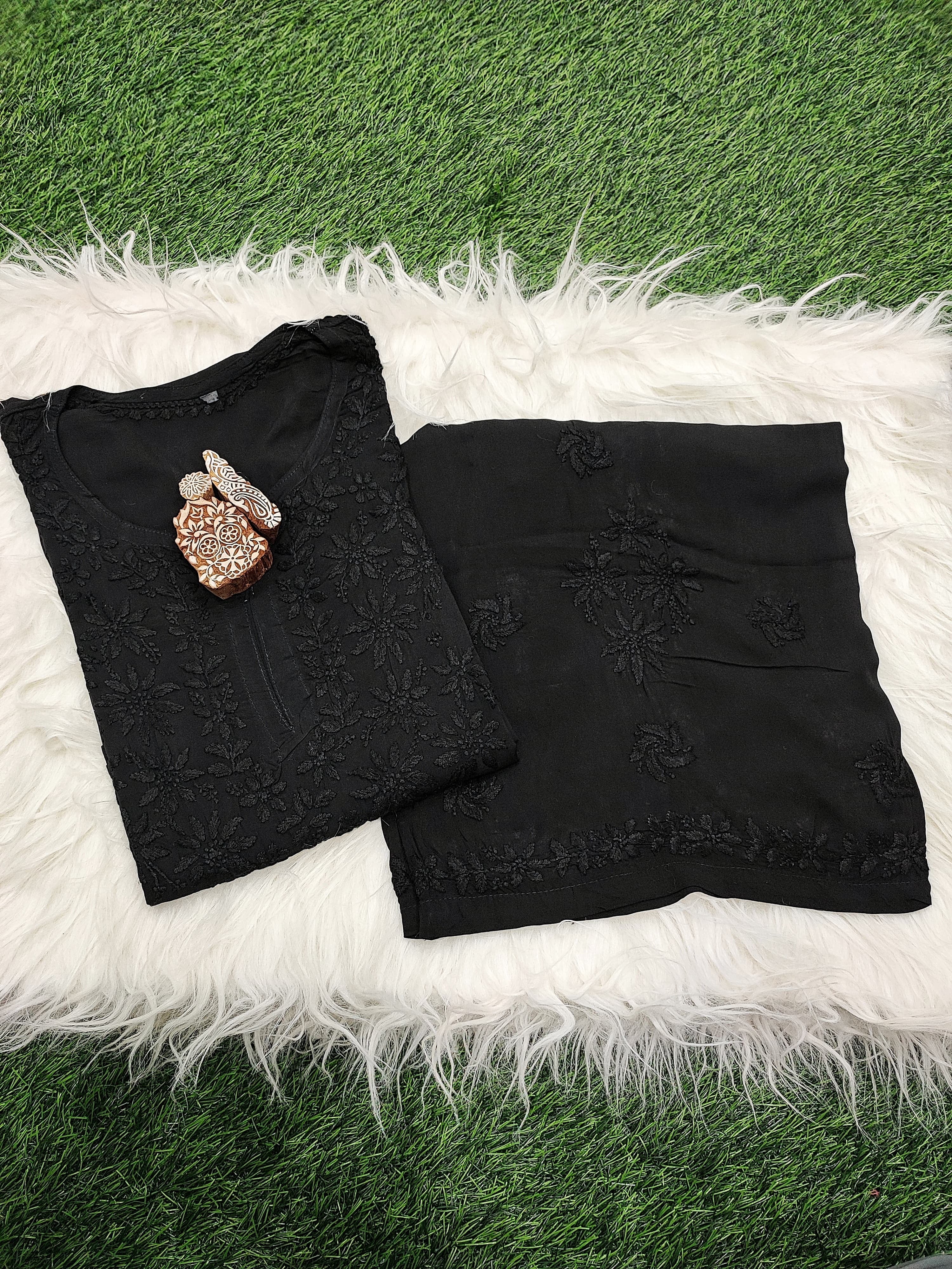 Anaya Rangin Chikankari 3d Work Handworked Set