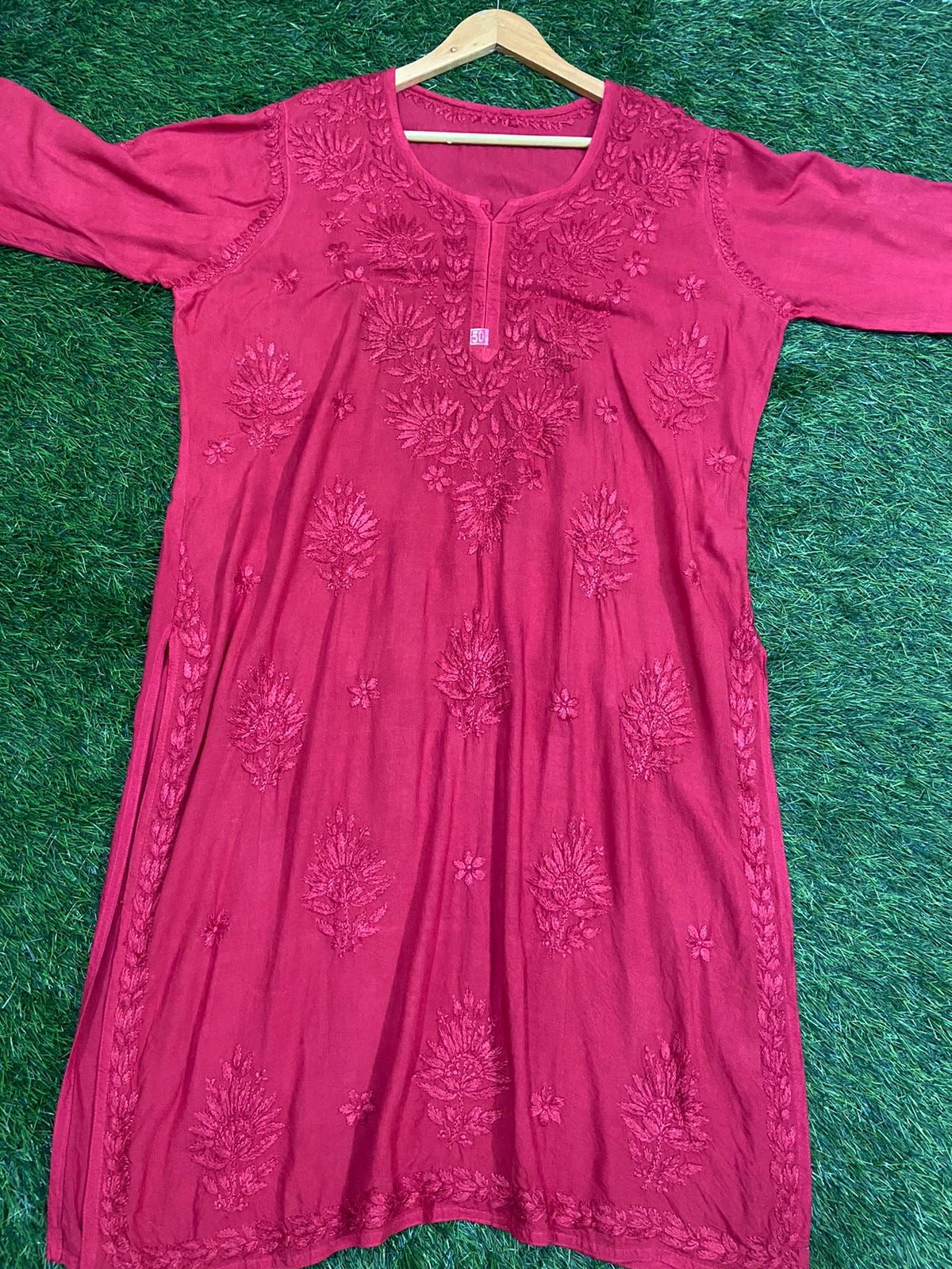 Plus Size Heavy work Soft Silky Rayon kurta