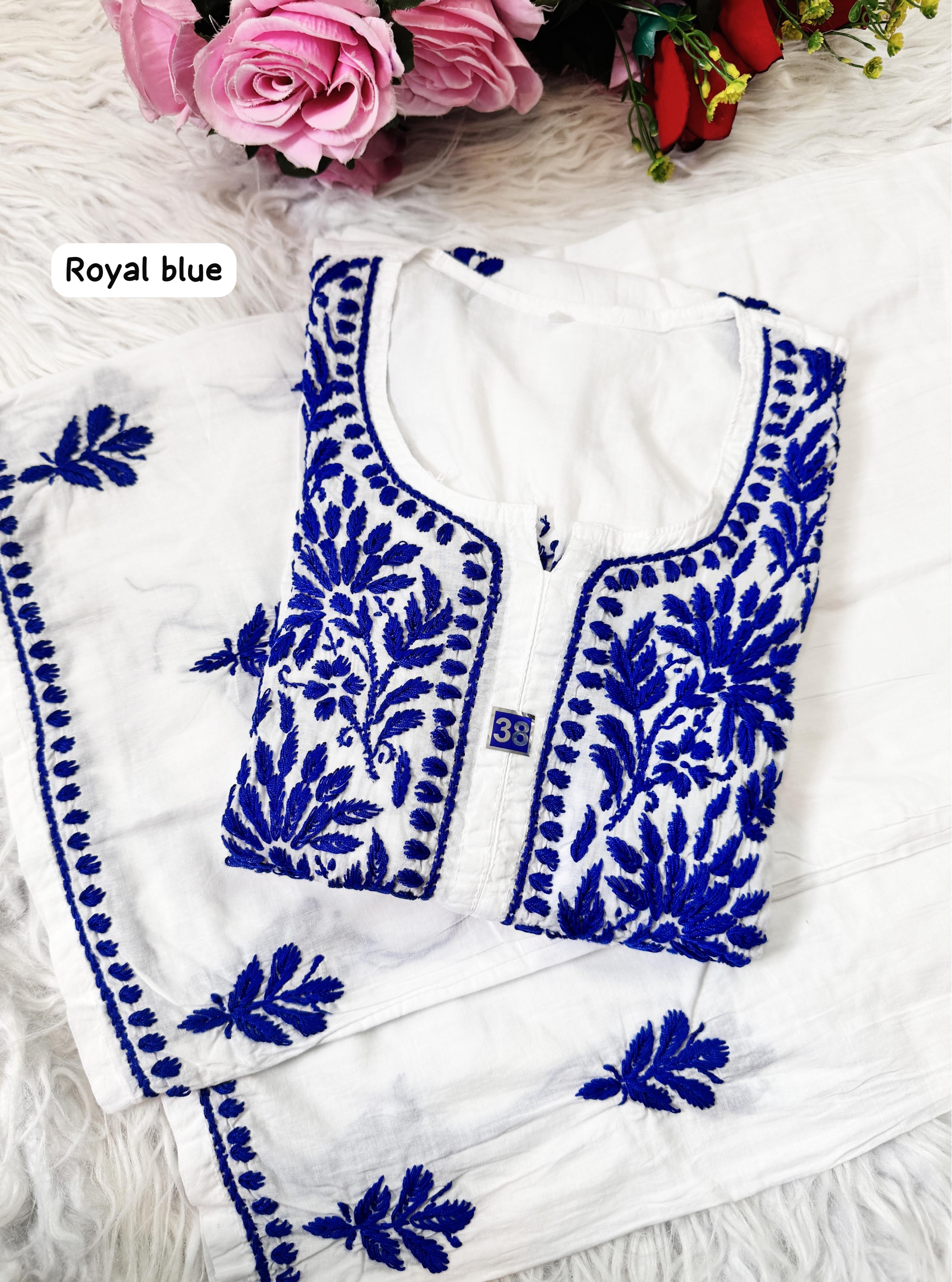 Pure Mul cotton Hand Threaded Kurta and plazzo