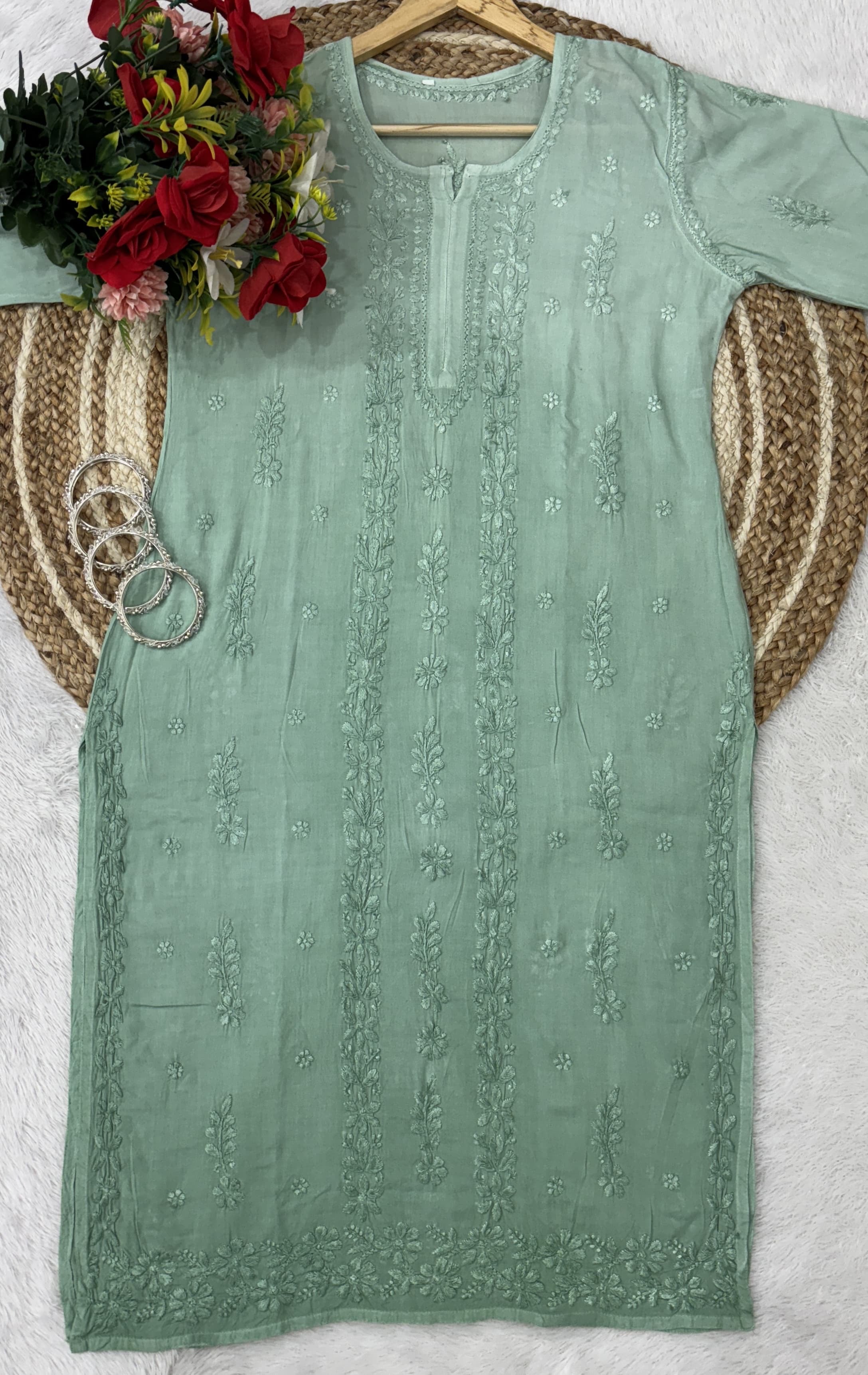 GhasPatti Chaddi Handwork Dual Shade kurta