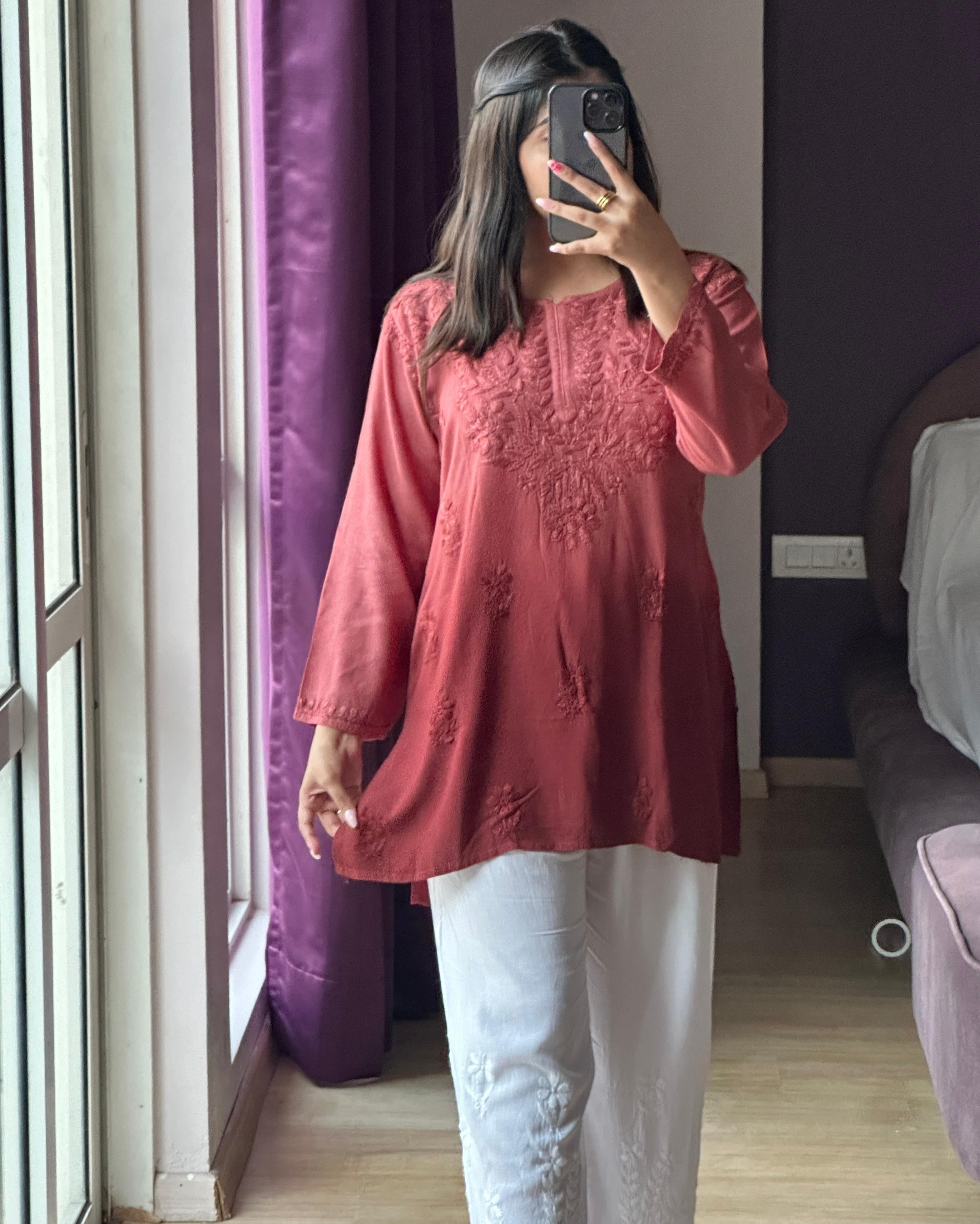 Light weight Ombre Dyed Rayon Short Tops