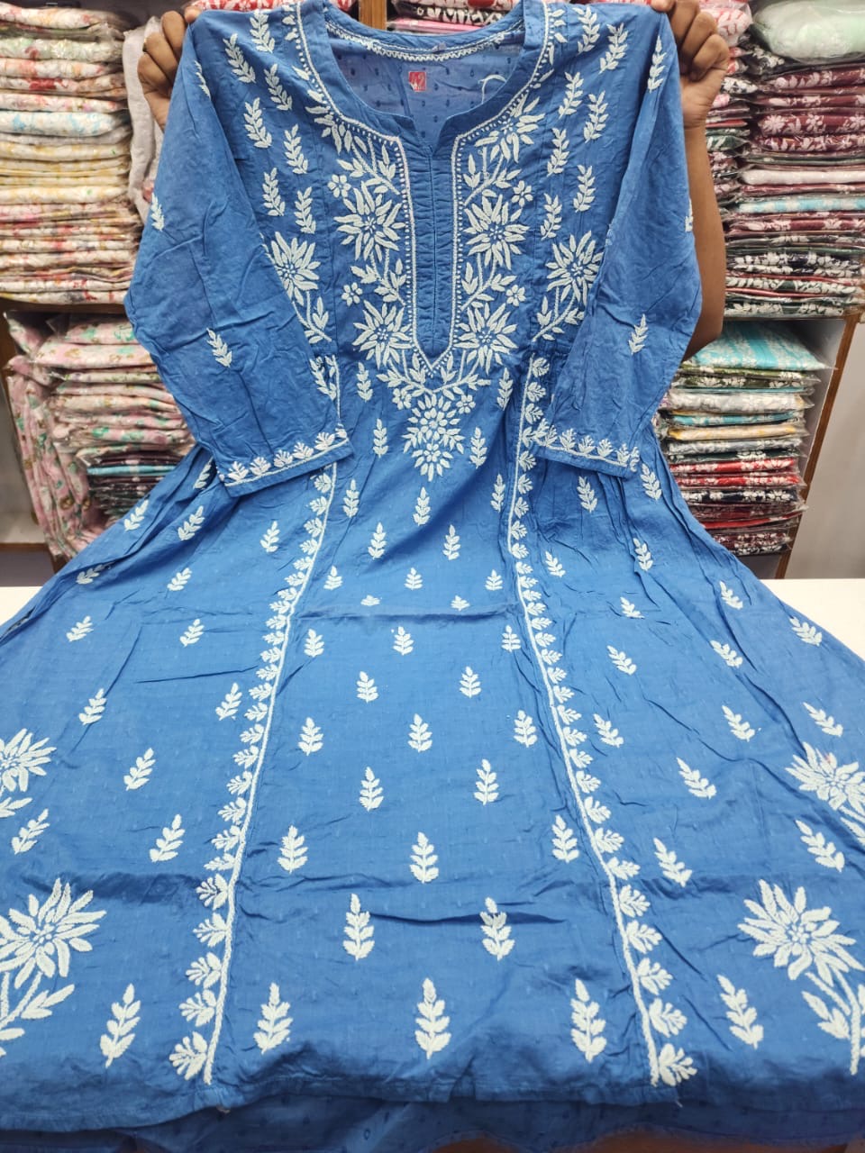 Mul Mul Dobi Cotton Plus Size Gown