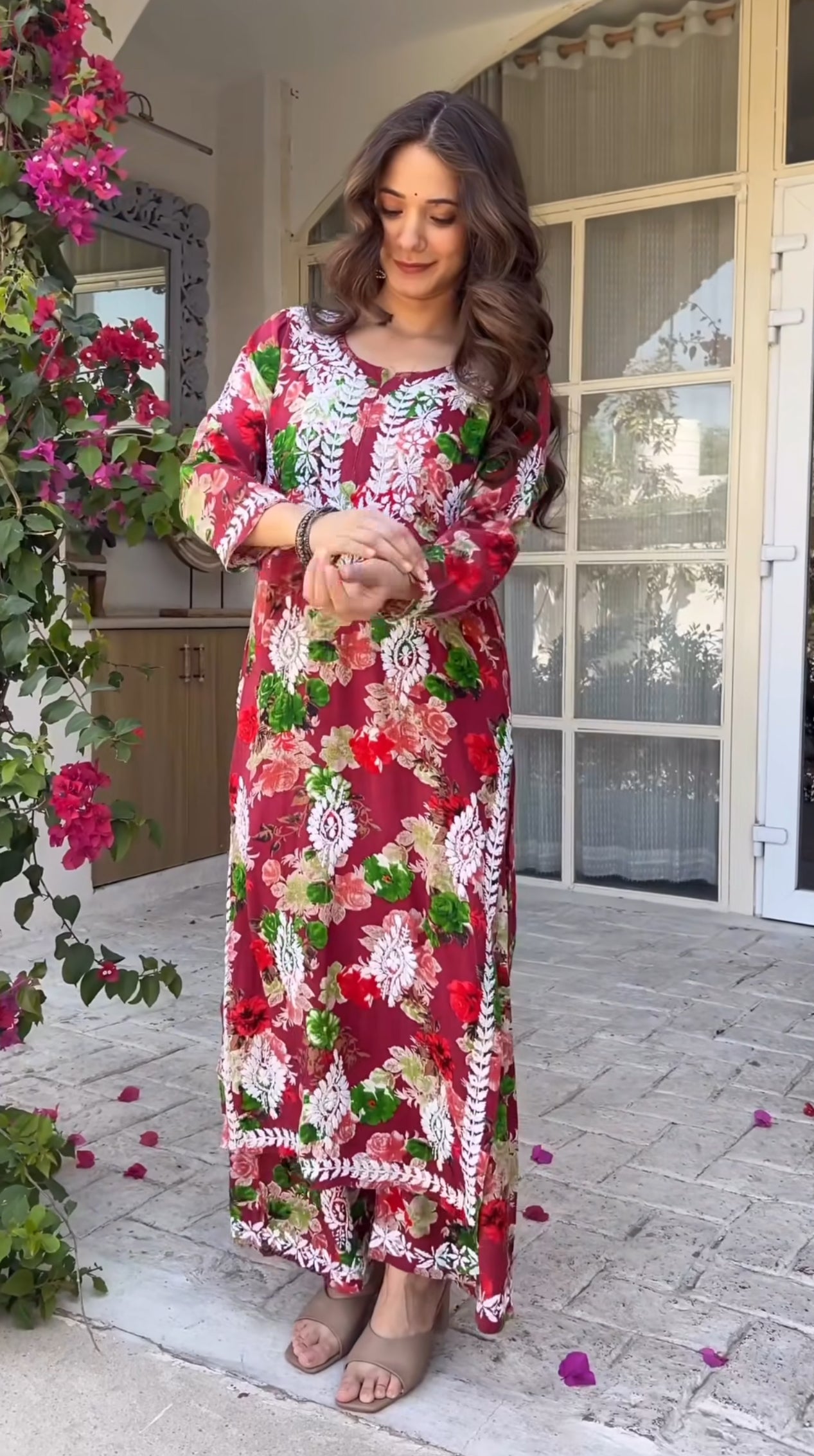 Floral Printed Big Buta Mul combo