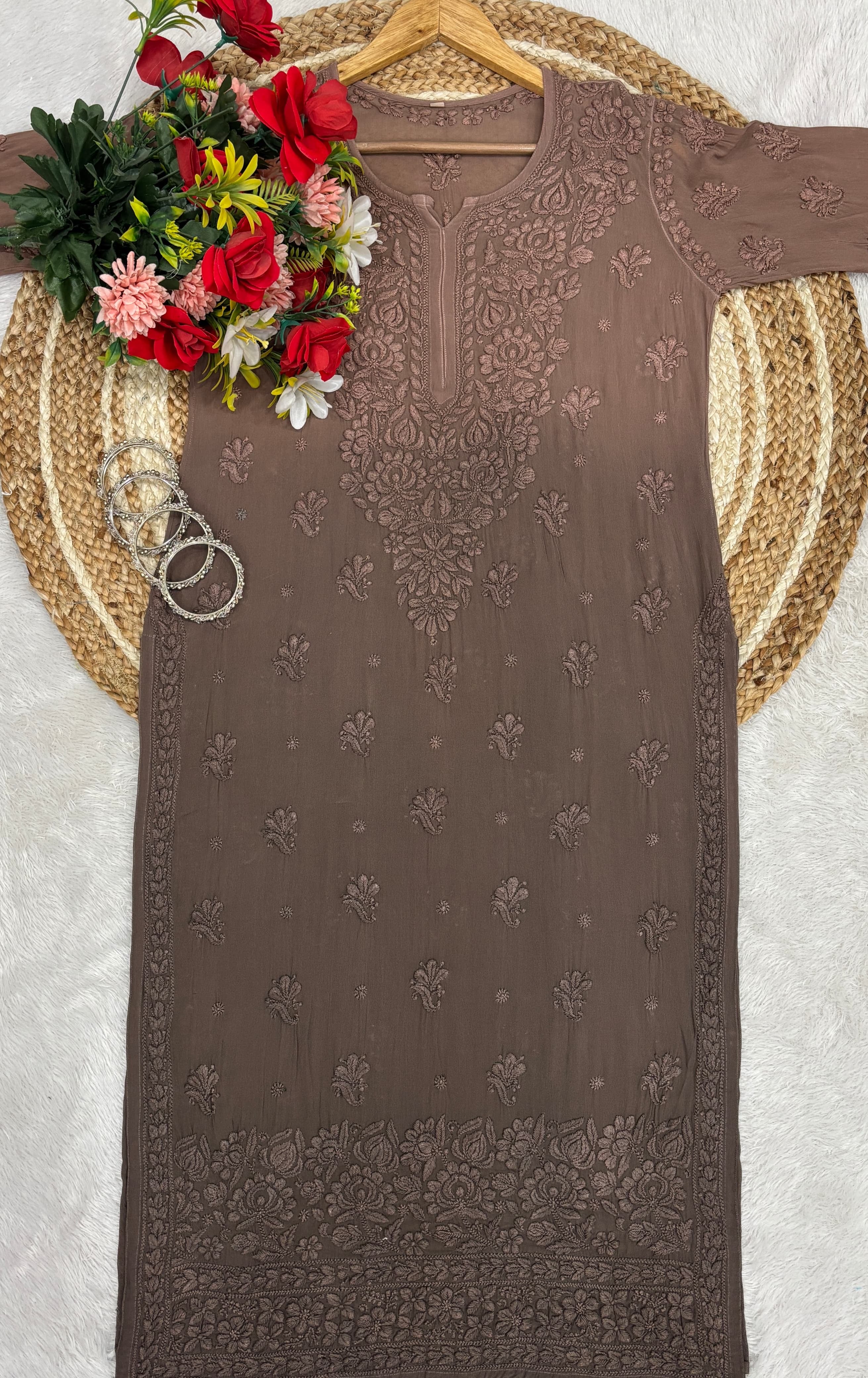 Viscose Kurti 70 Gram Anchor Thread 3D Work & Viscose Piazo Anchor Thread