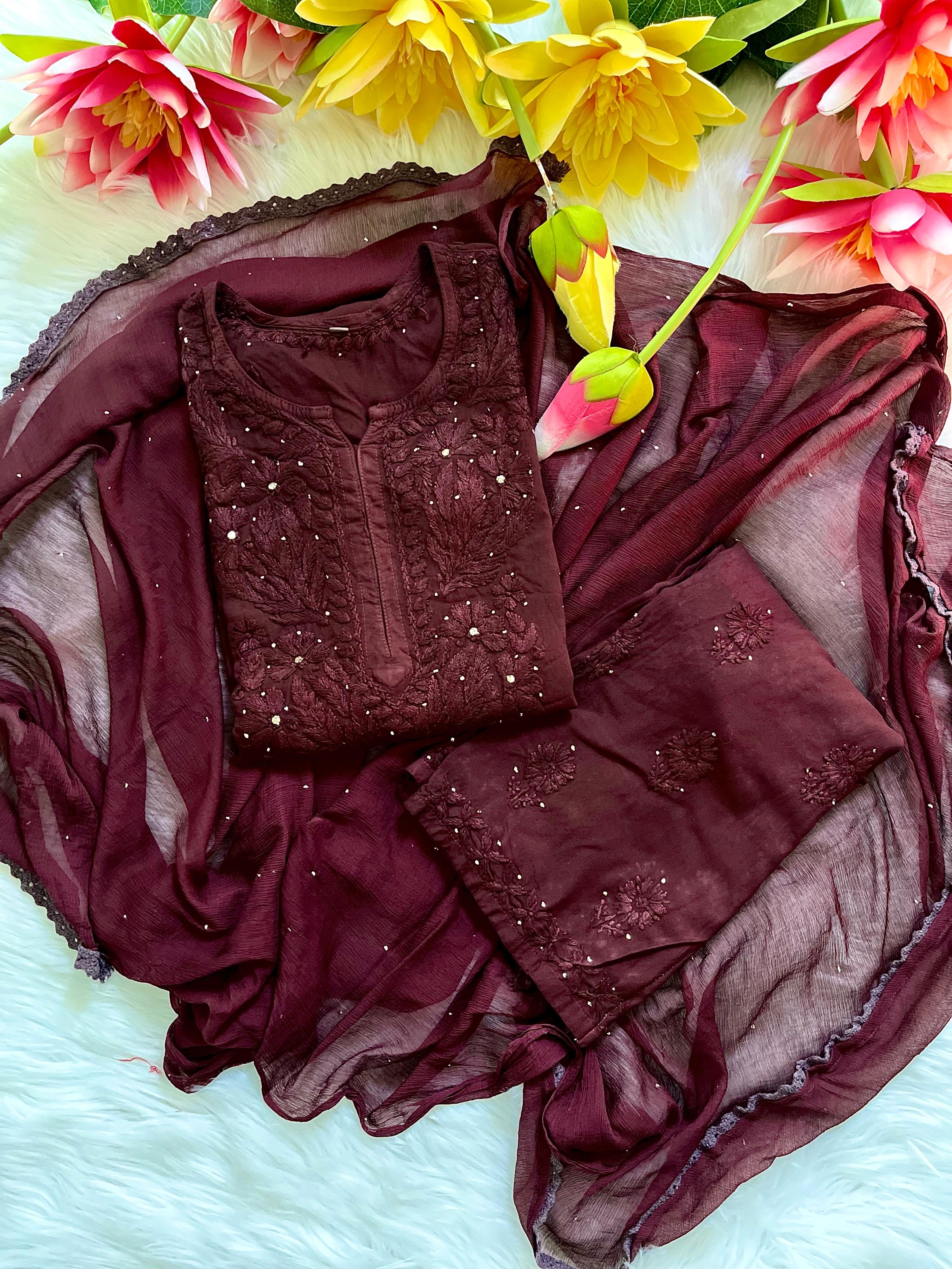 Zoya Handmade with Muqaish Soft 3pc Rayon Set