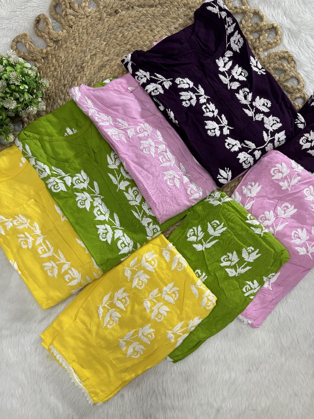 Afghani Concept Heavy embroidery chikankari combo