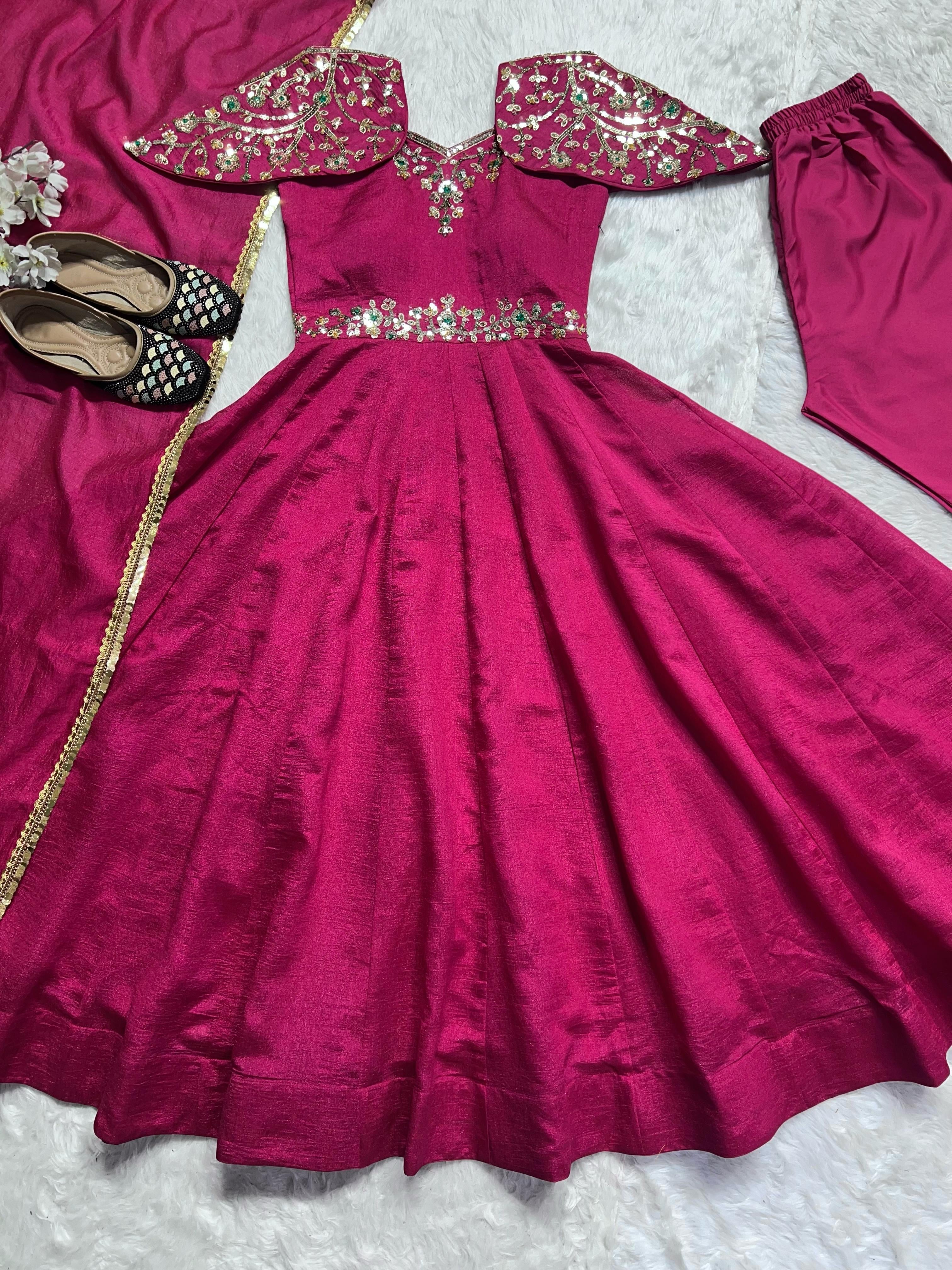Vichitra Simar Anarkali Gown Set