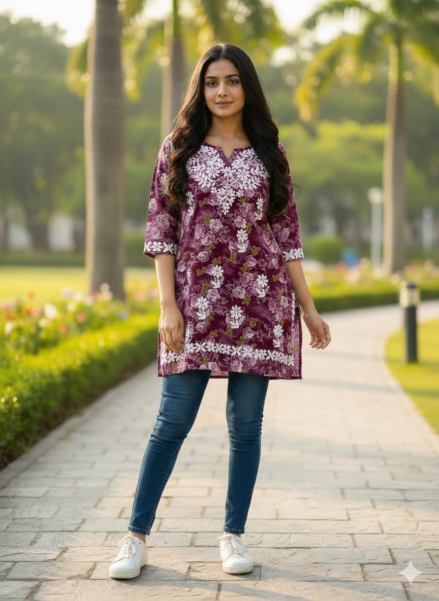 Mul Short Printed Designer