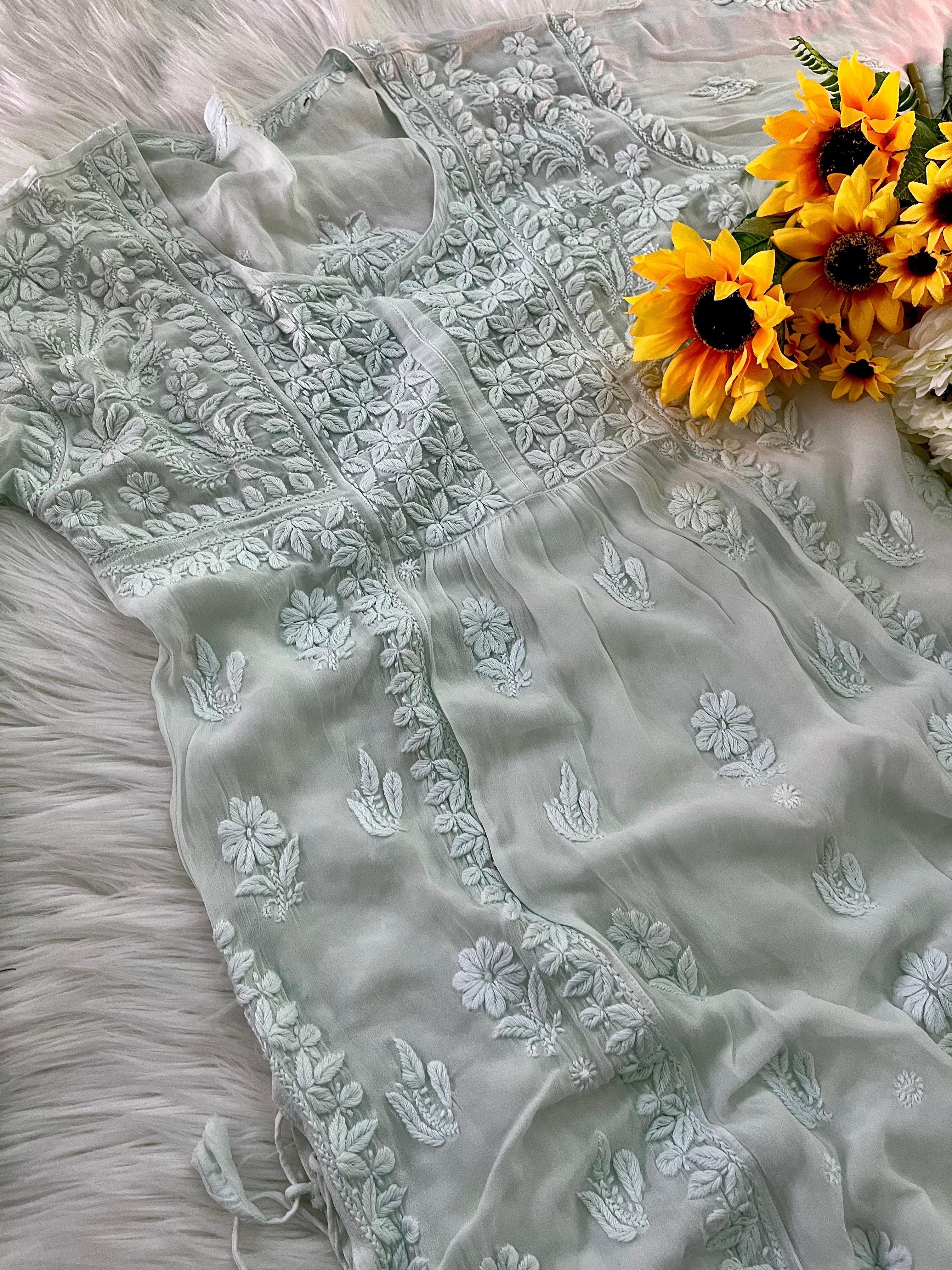 Viscose Grace With Dori 3d Work Kurta