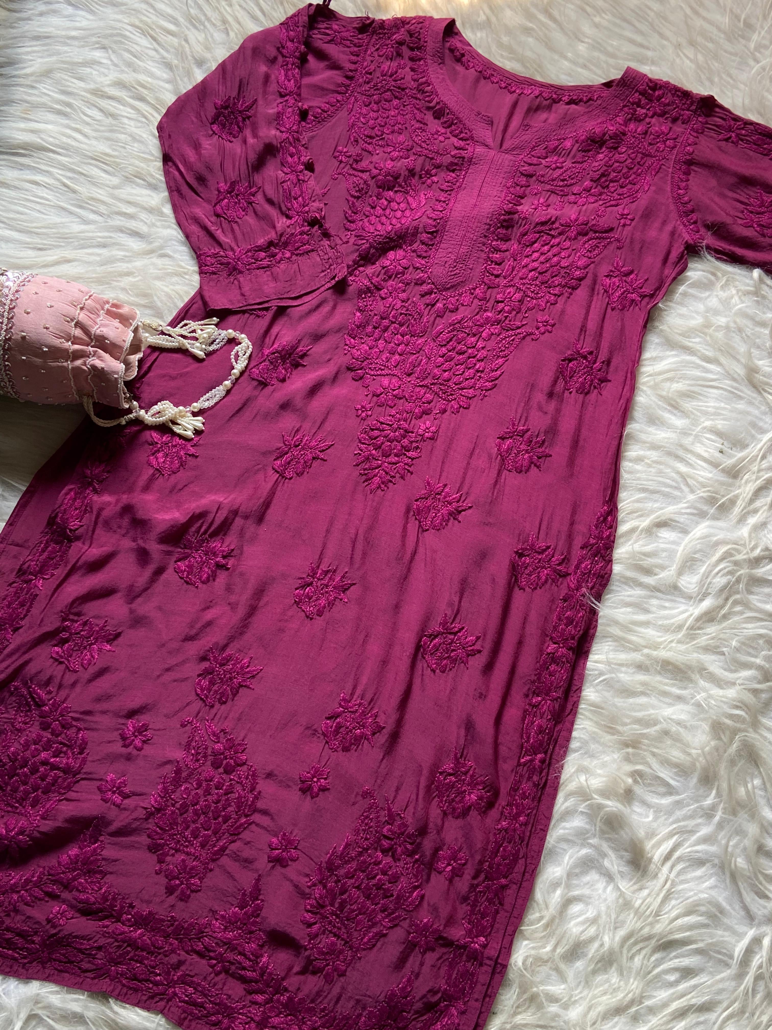 Heavy 3d Muslin butter soft fancy kurta