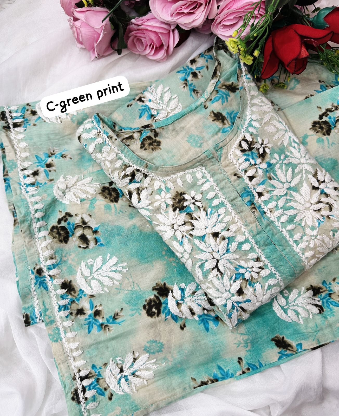 Rich Work Pure Mul cotton Kurti And handwork plazzo