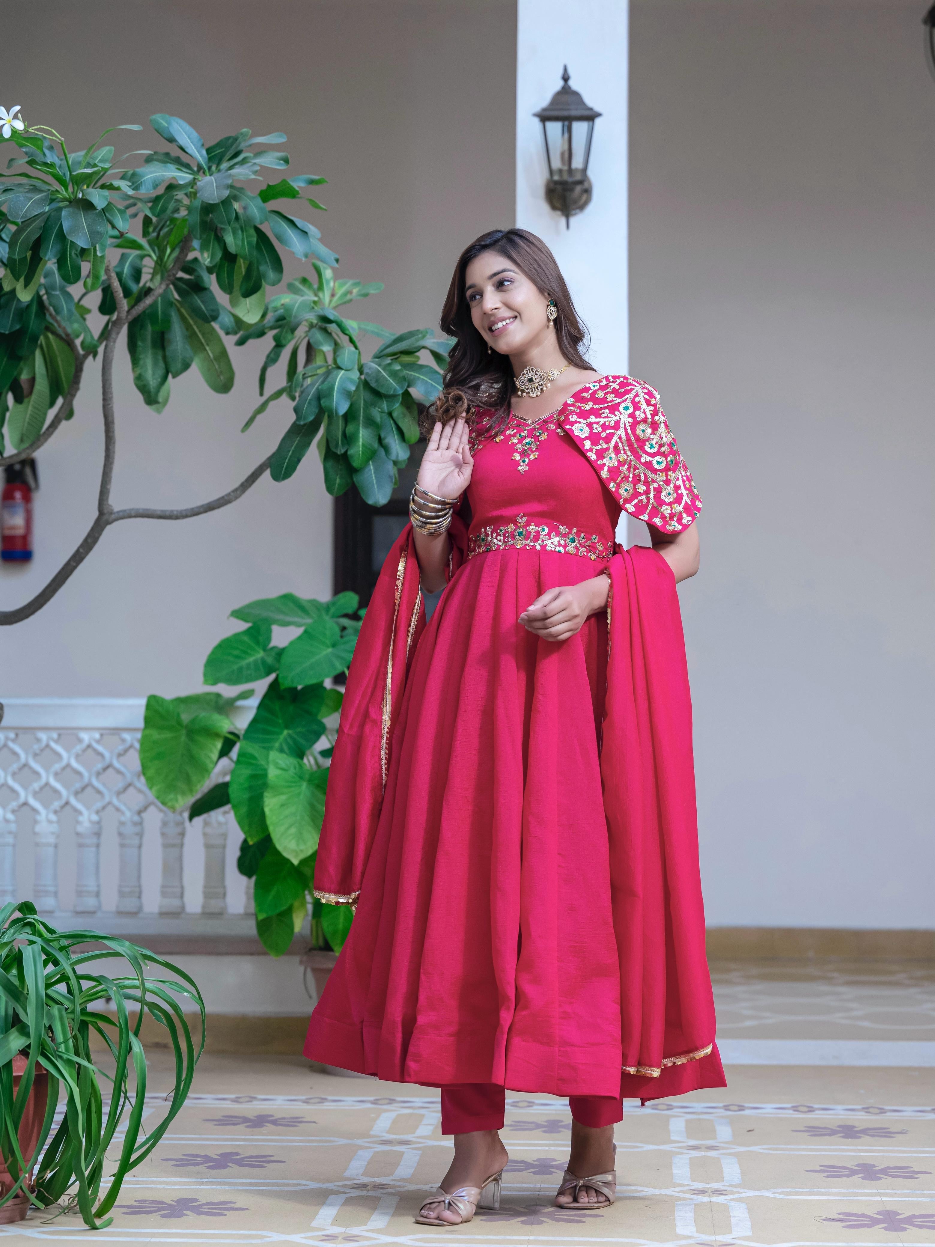 Vichitra Simar Anarkali Gown Set