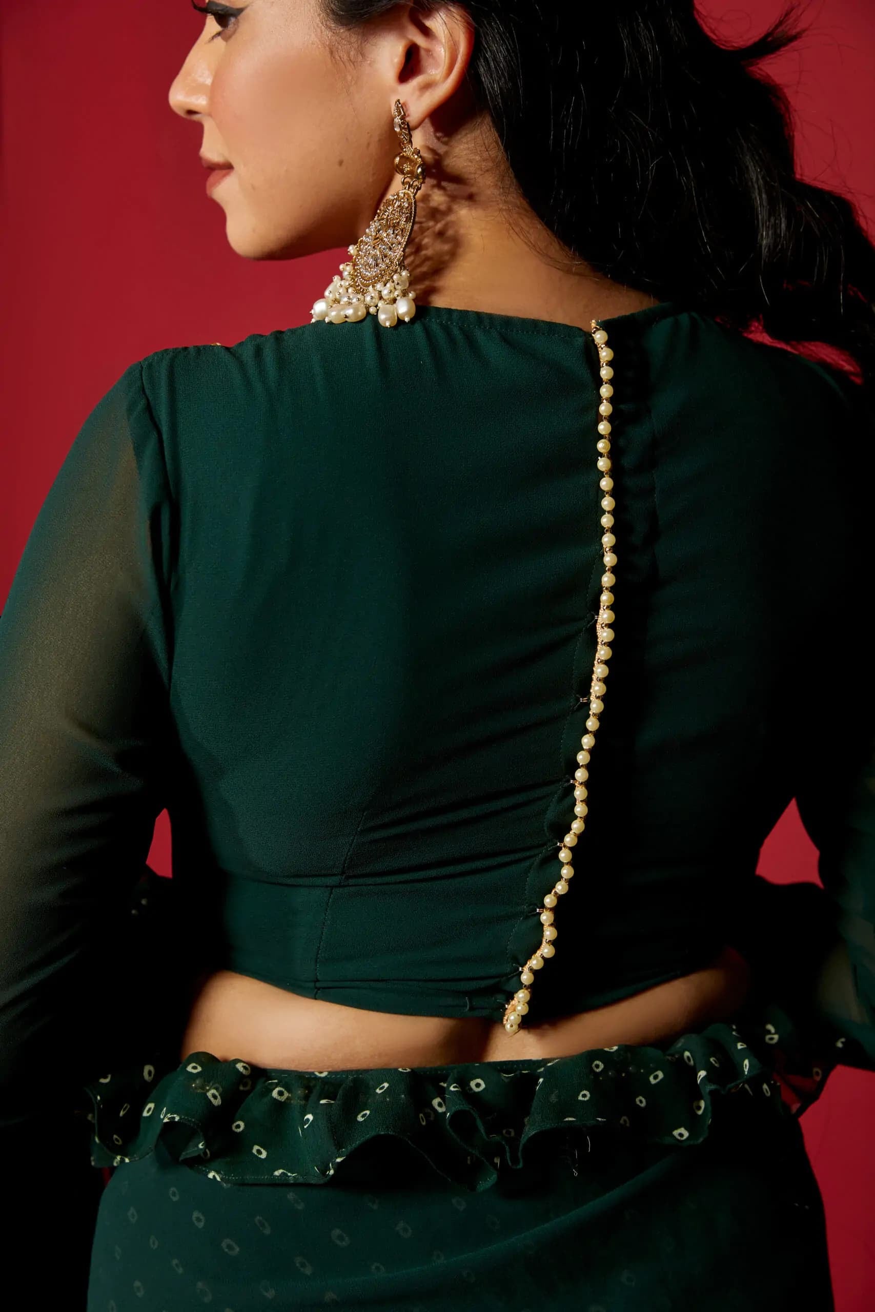 Luxury Opal Green Saree