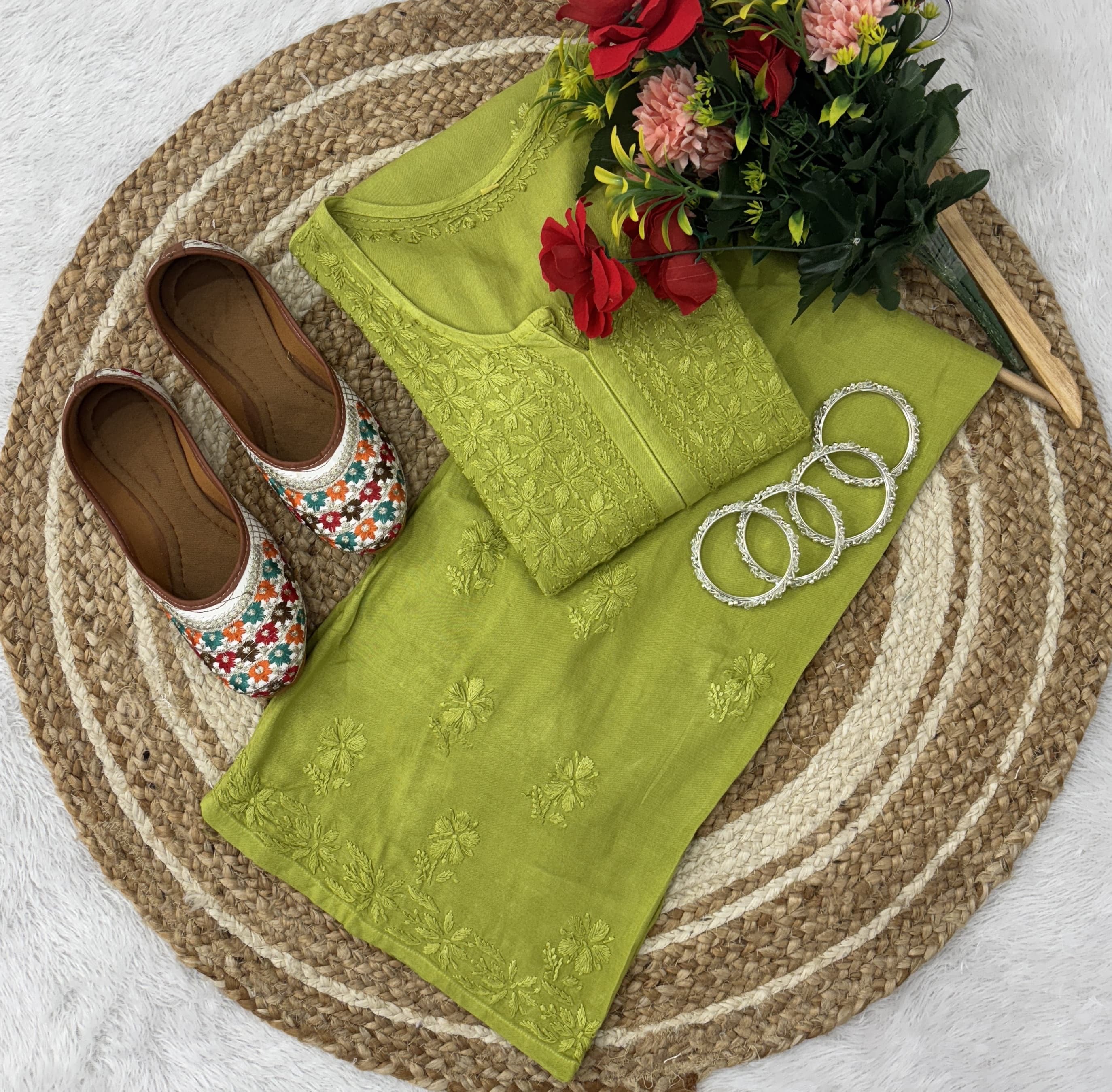 Handwork Single Shade Rayon Combo