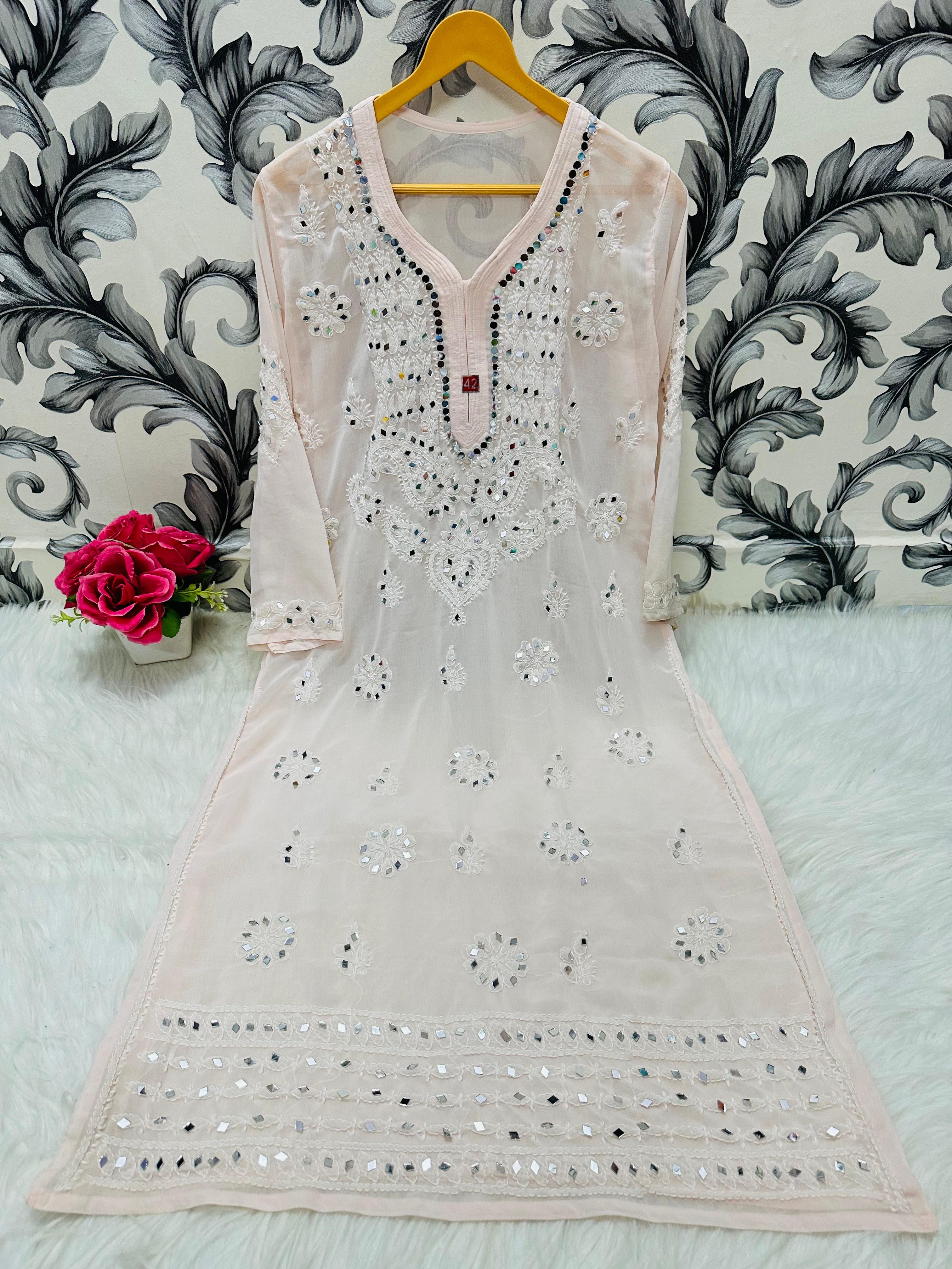 Heavy Gala Daman Mirror Kurta with inner