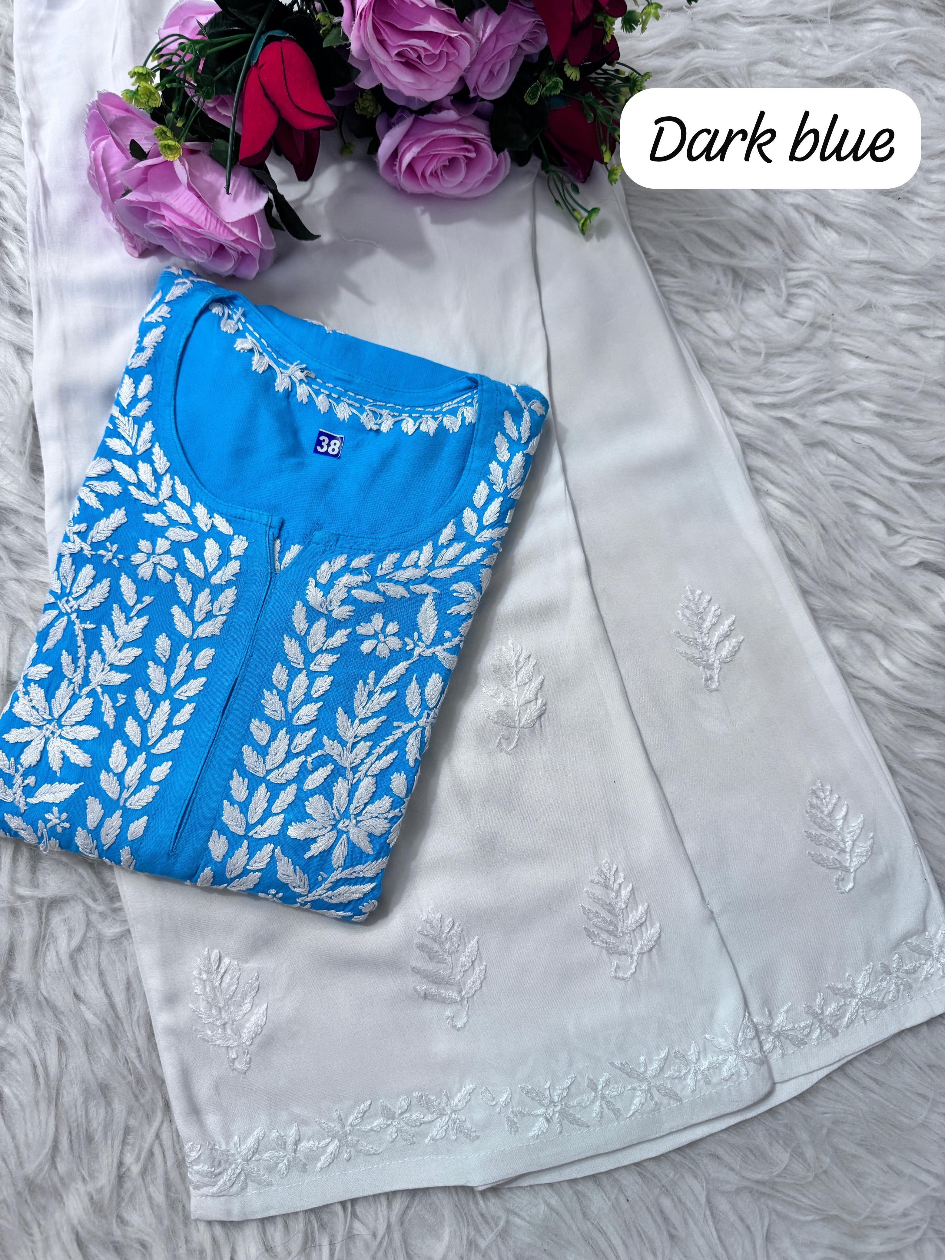 Heavy handwork Fine rich Modal soft Kurta with bottom