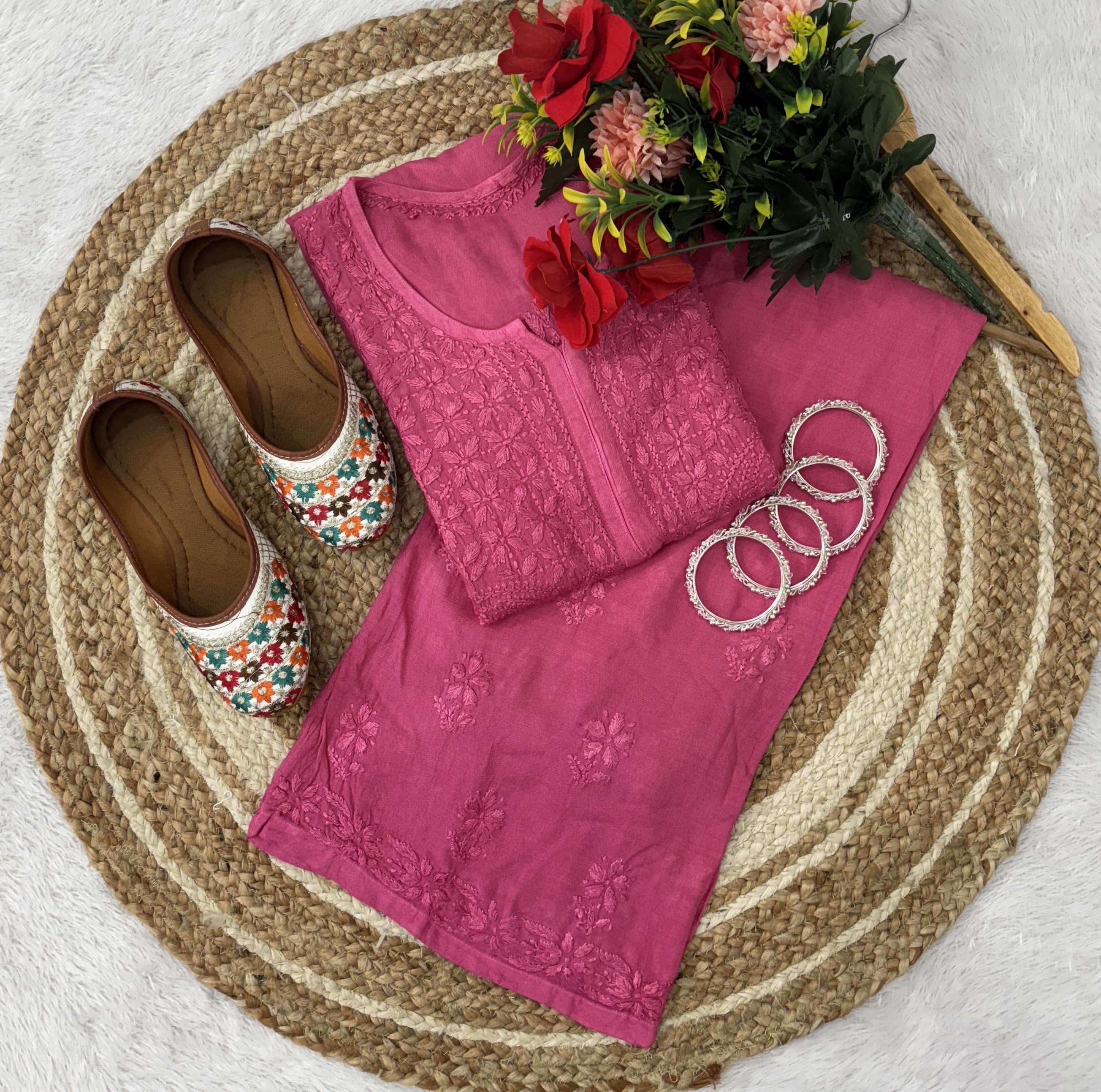 Handwork Single Shade Rayon Combo