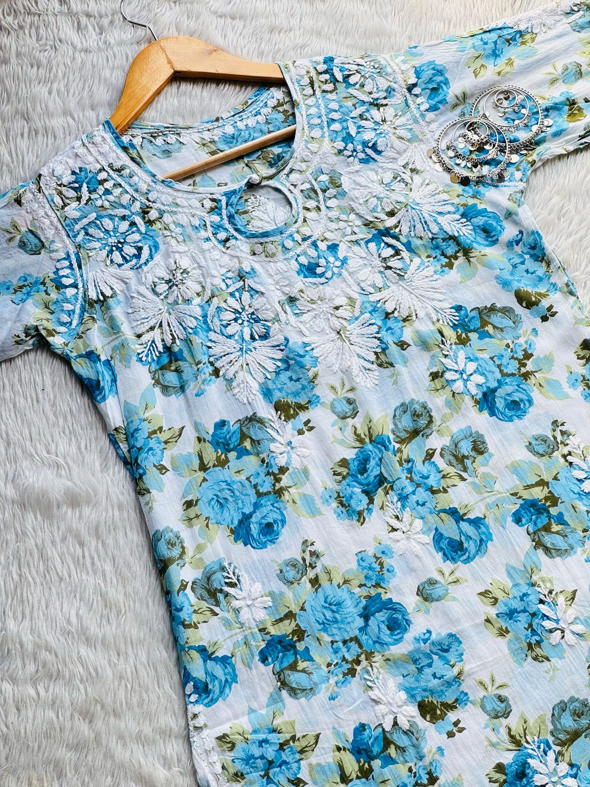 Mul printed Designer Gala buti