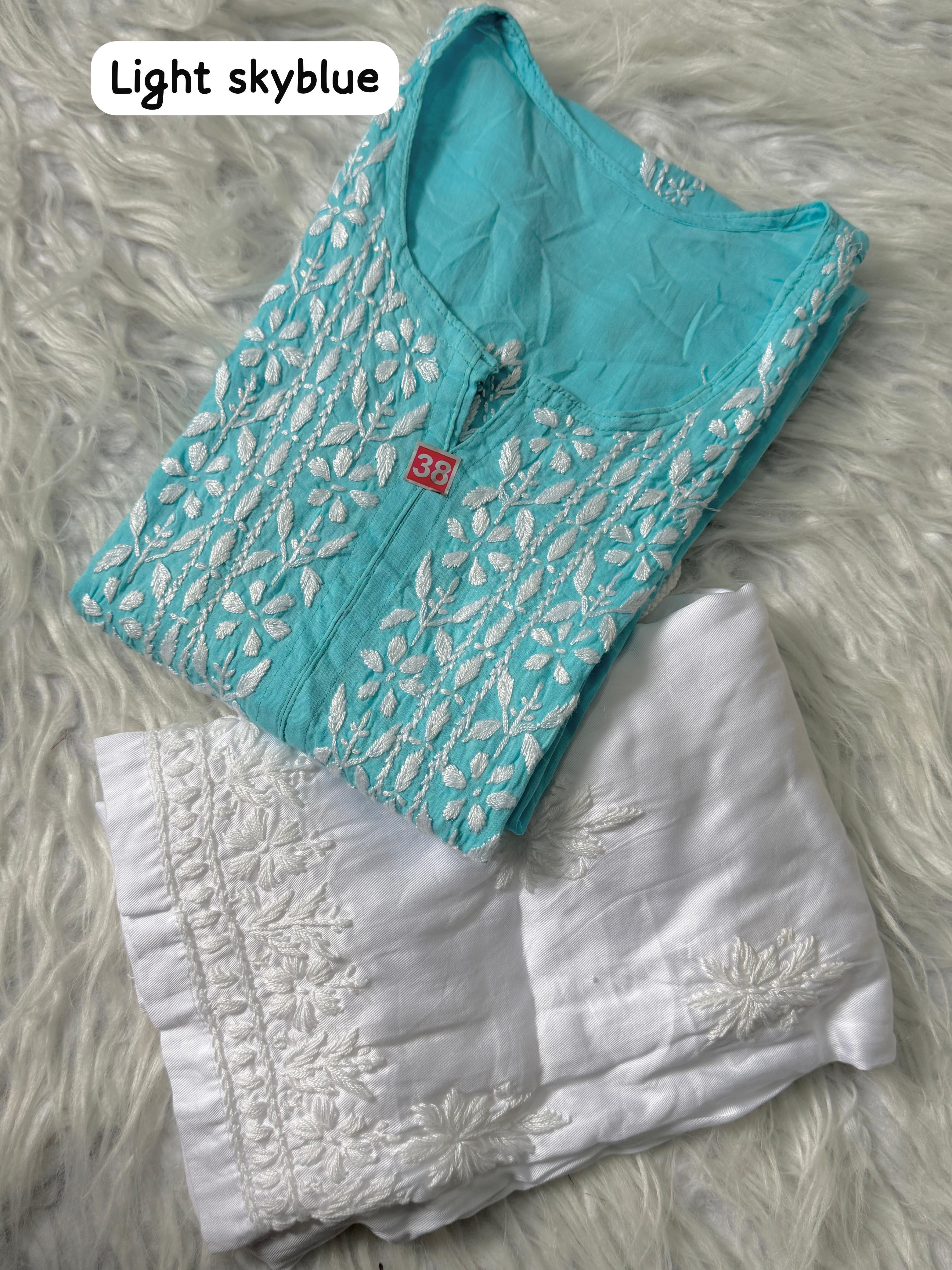 Soft Daman Mul Kurti And Plazzo combo