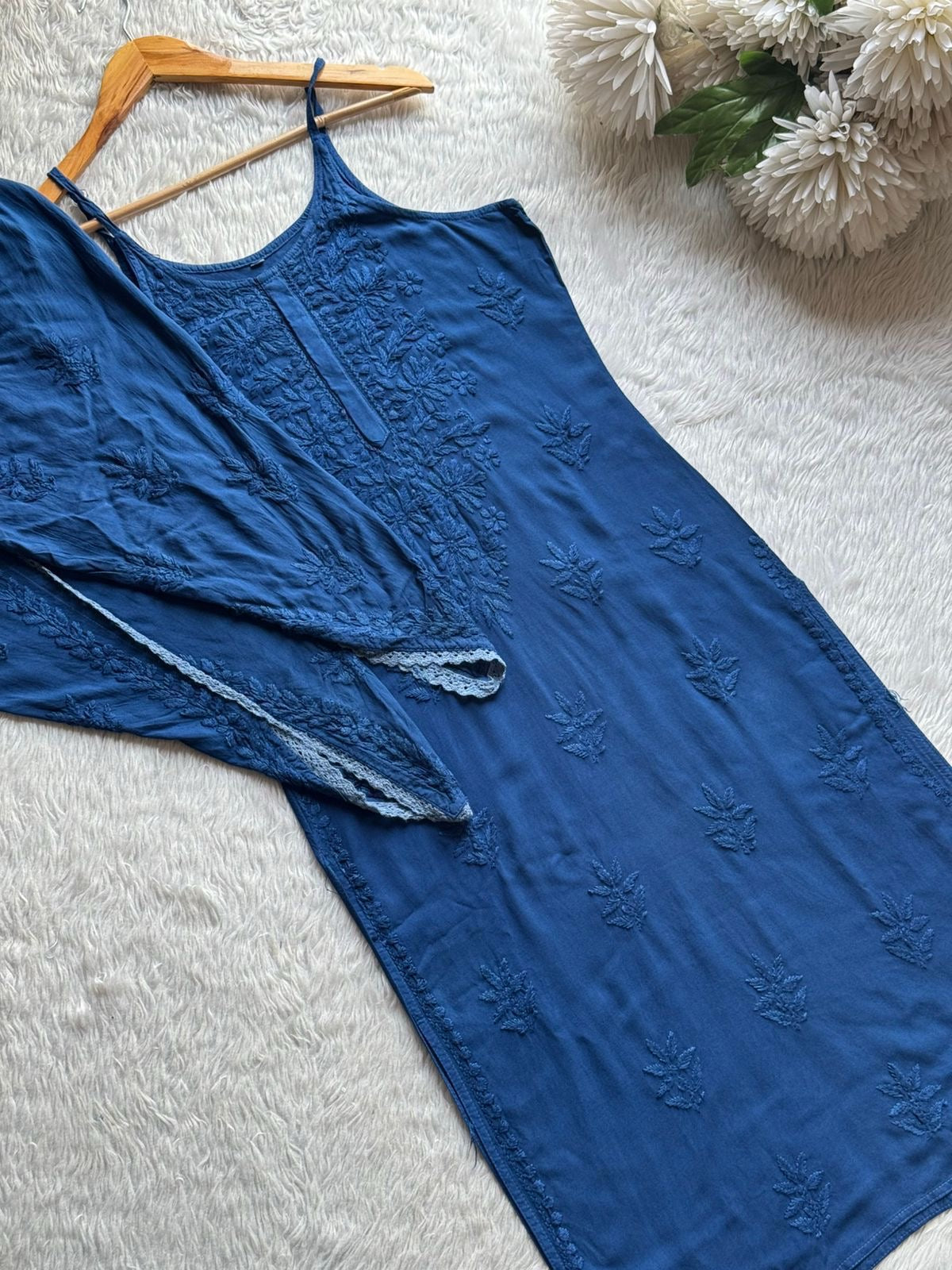 Rayon Noodle strap Dhoti set