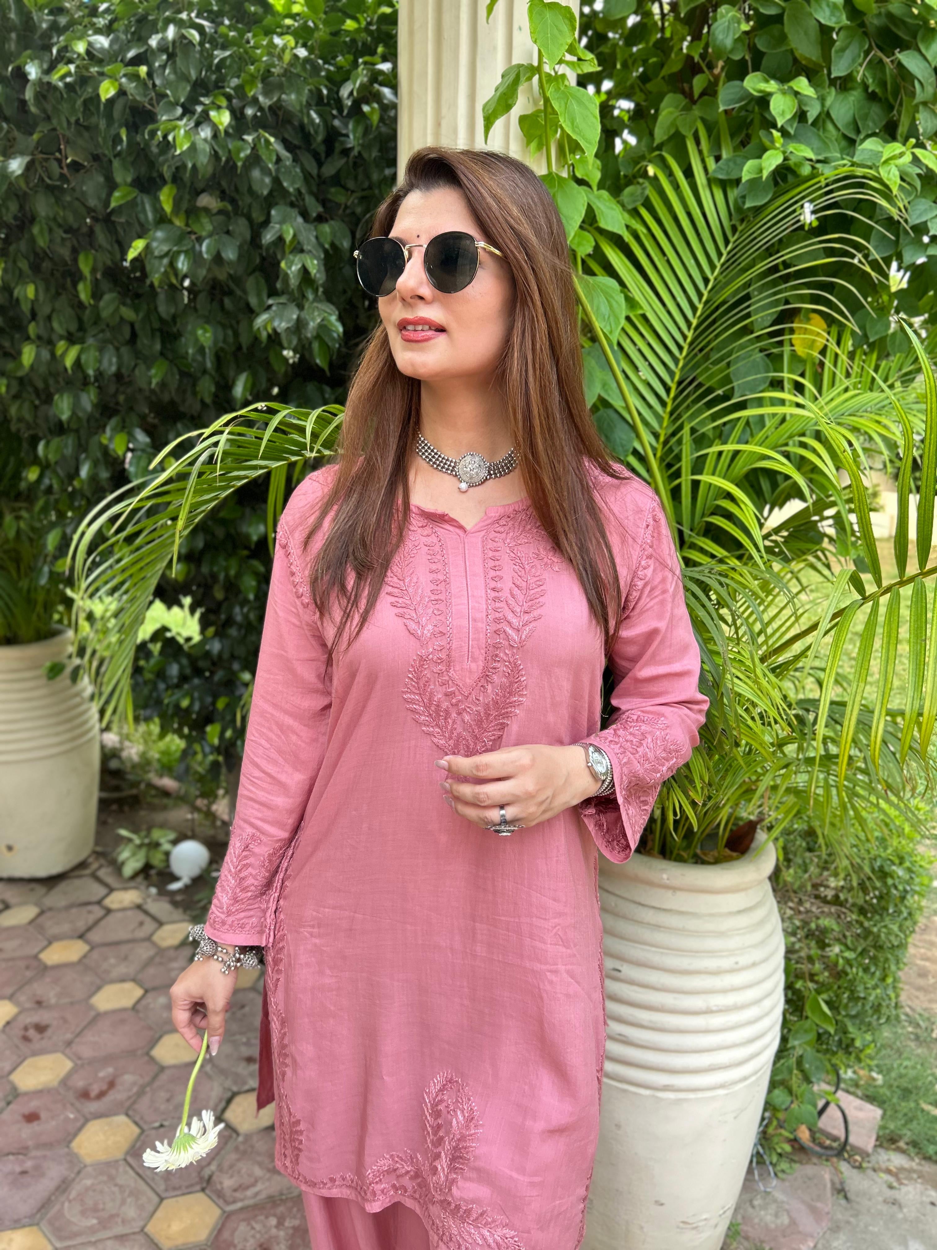 Modal Co-ord butter soft crafted Set