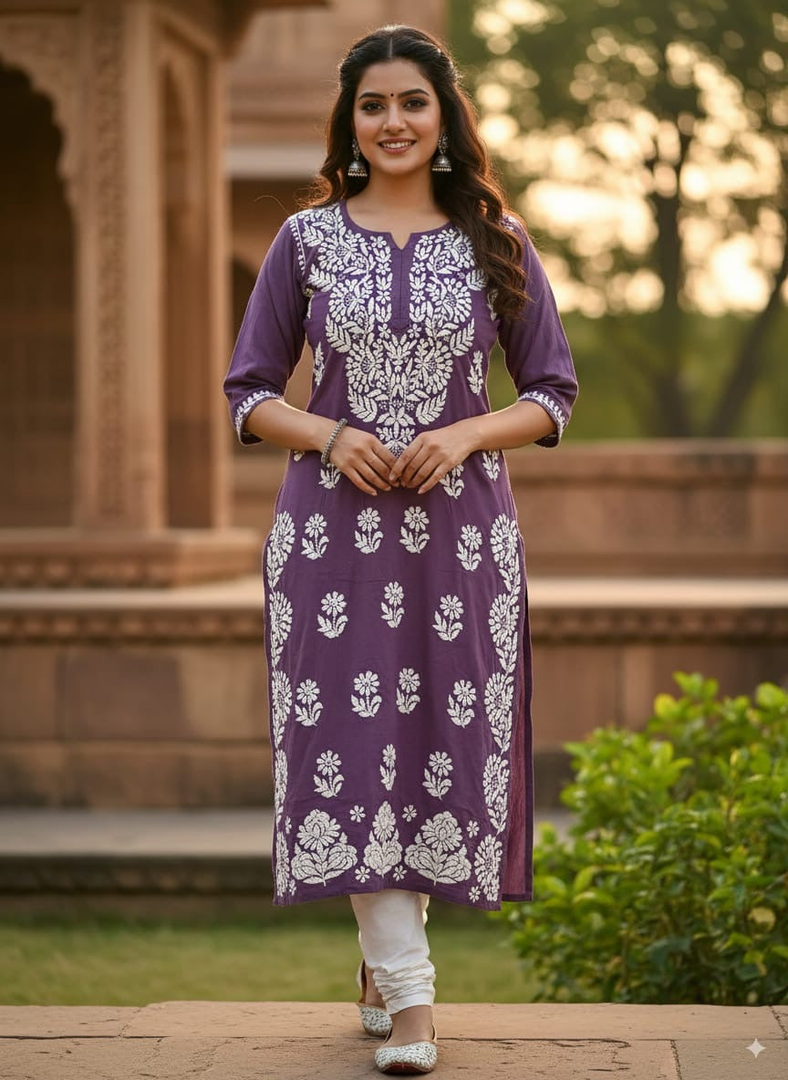 Beautiful Side Daman Heavy Work Kurti