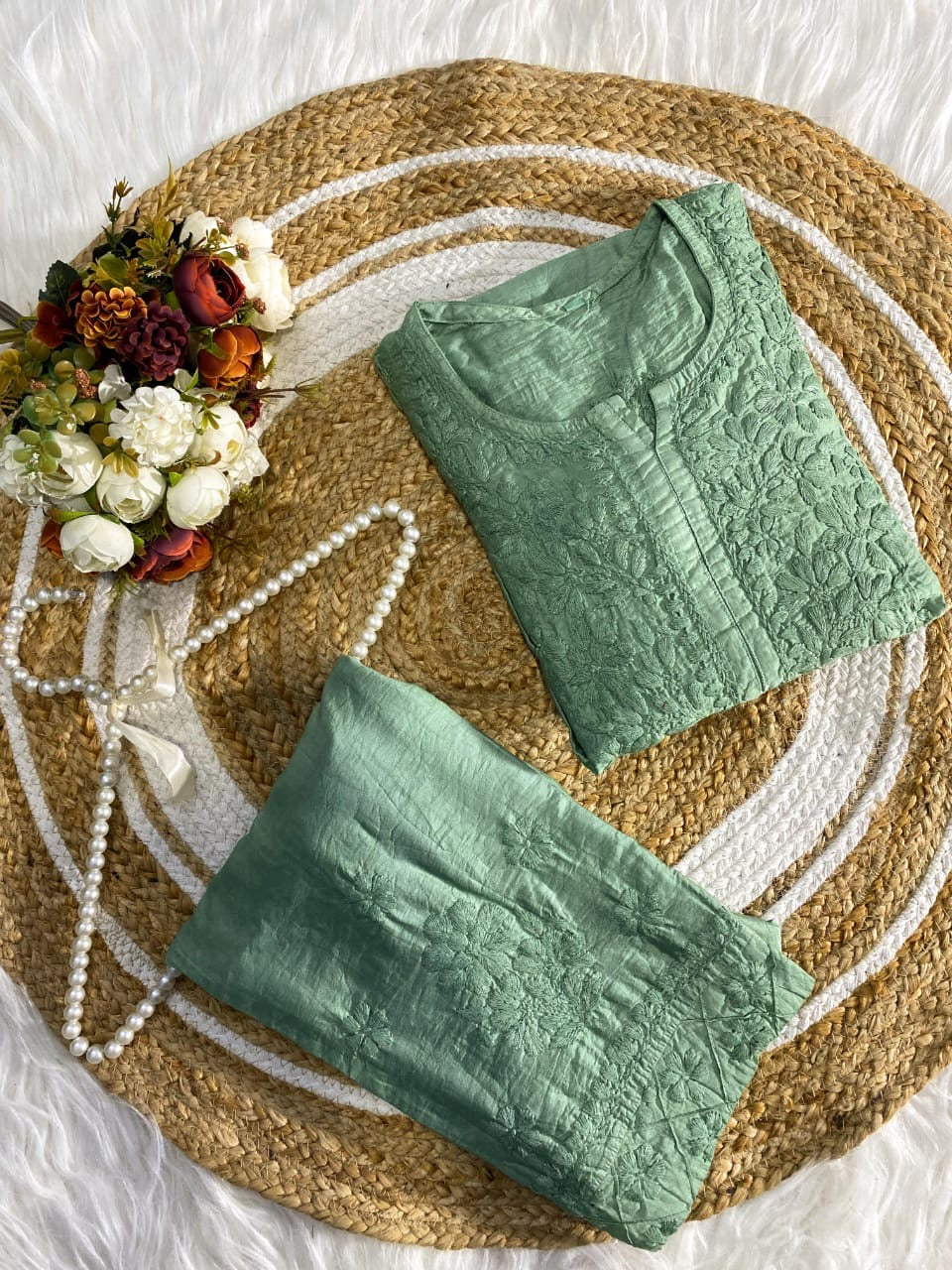 Alfaaz Trending Duet Handworked Chikankari Combo