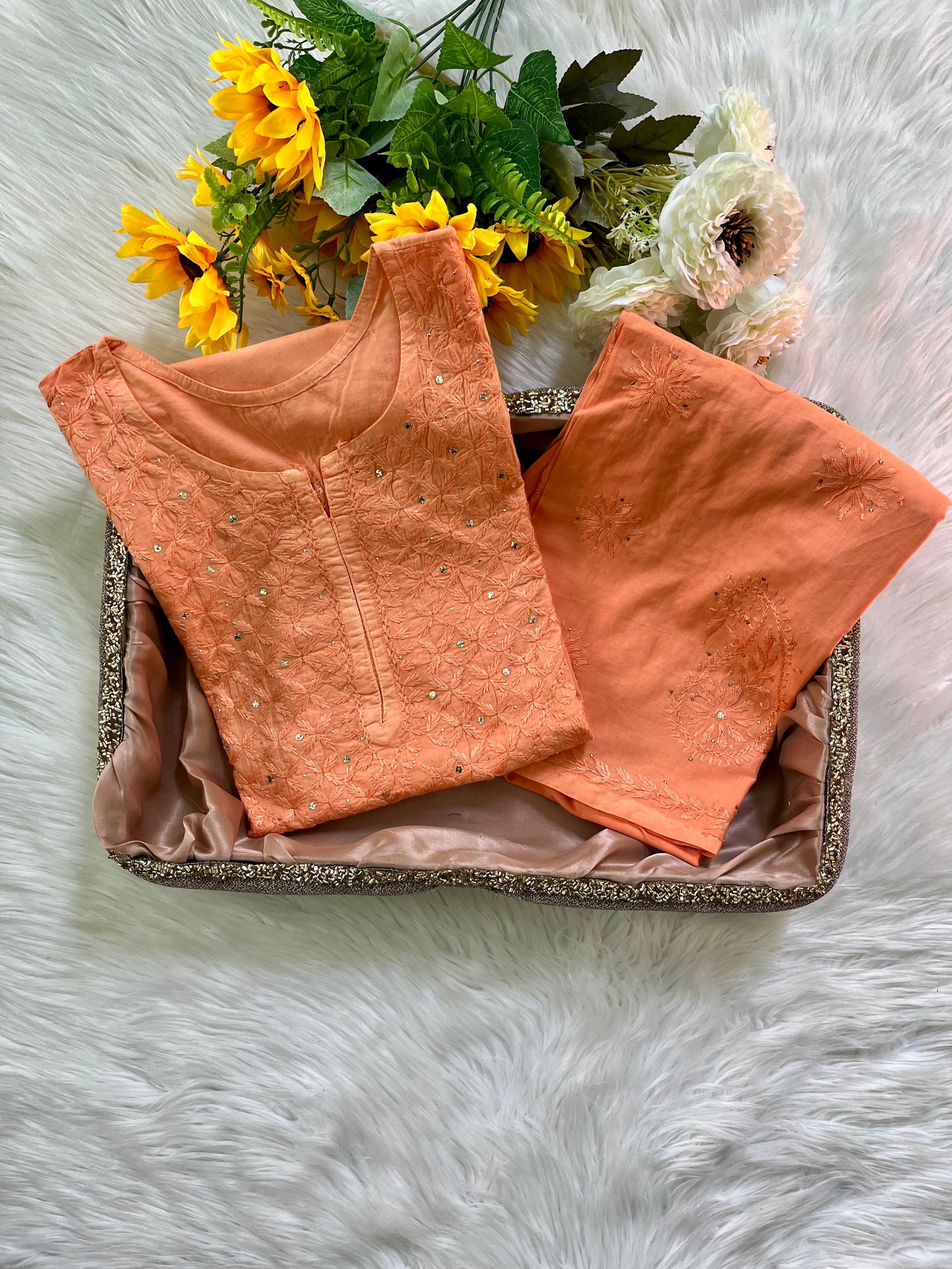 Zoya Butter touch cotton soft Muqaish Sqaure Neck