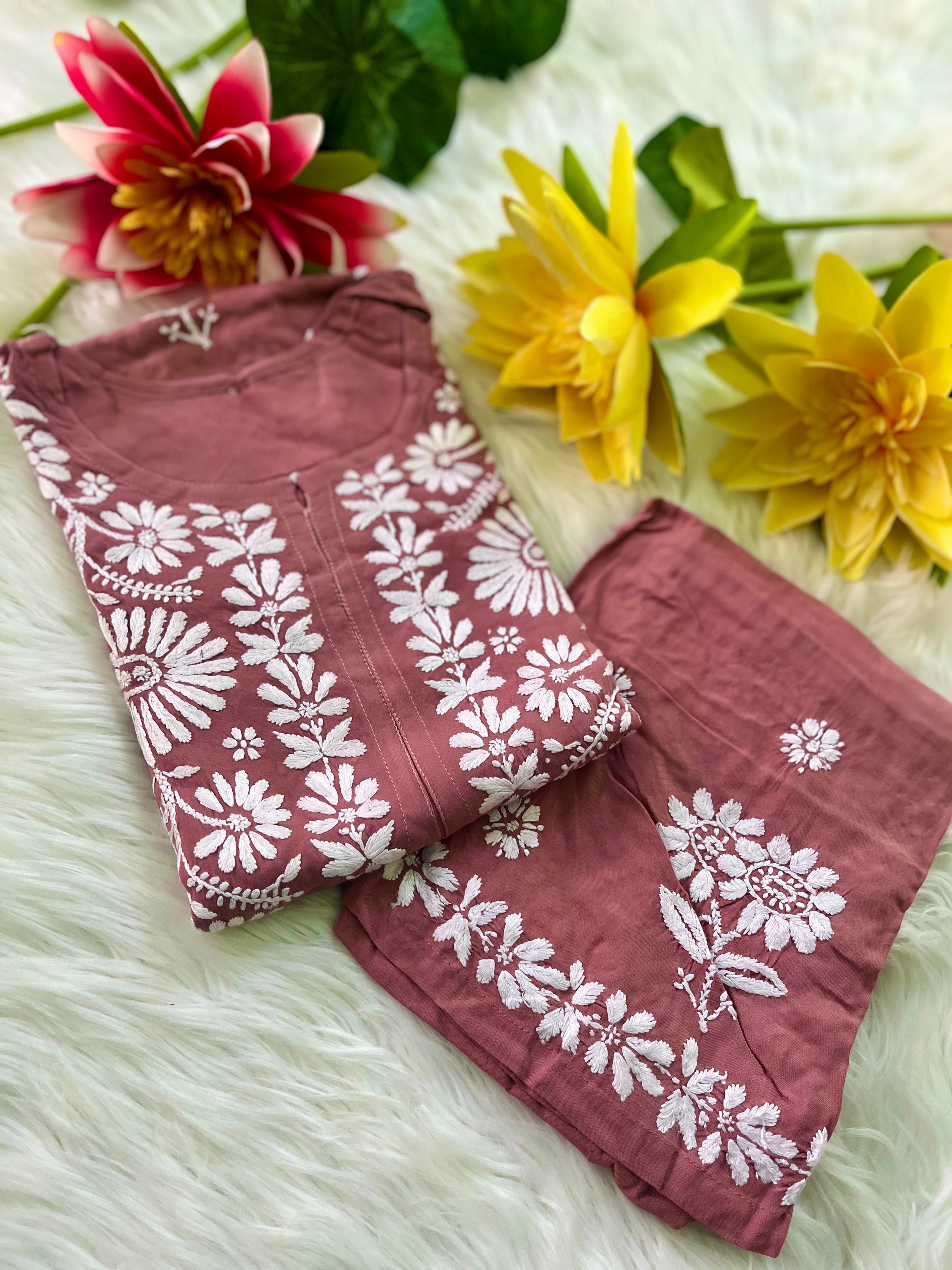 Anaya Big Buta hand Work kurta combo