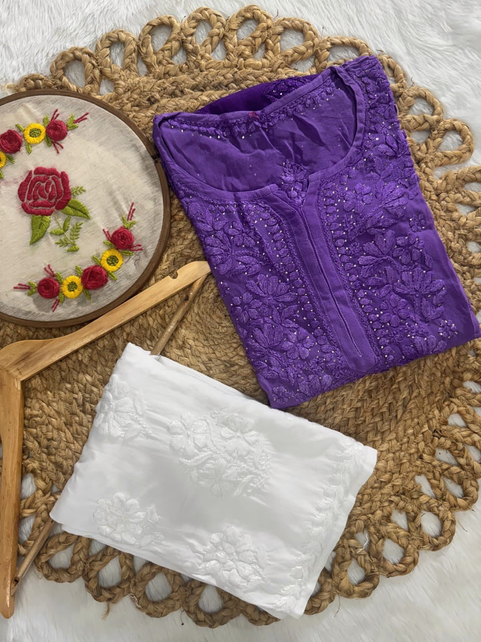 Beautiful ombre dual shade n viscose mukaish kurti