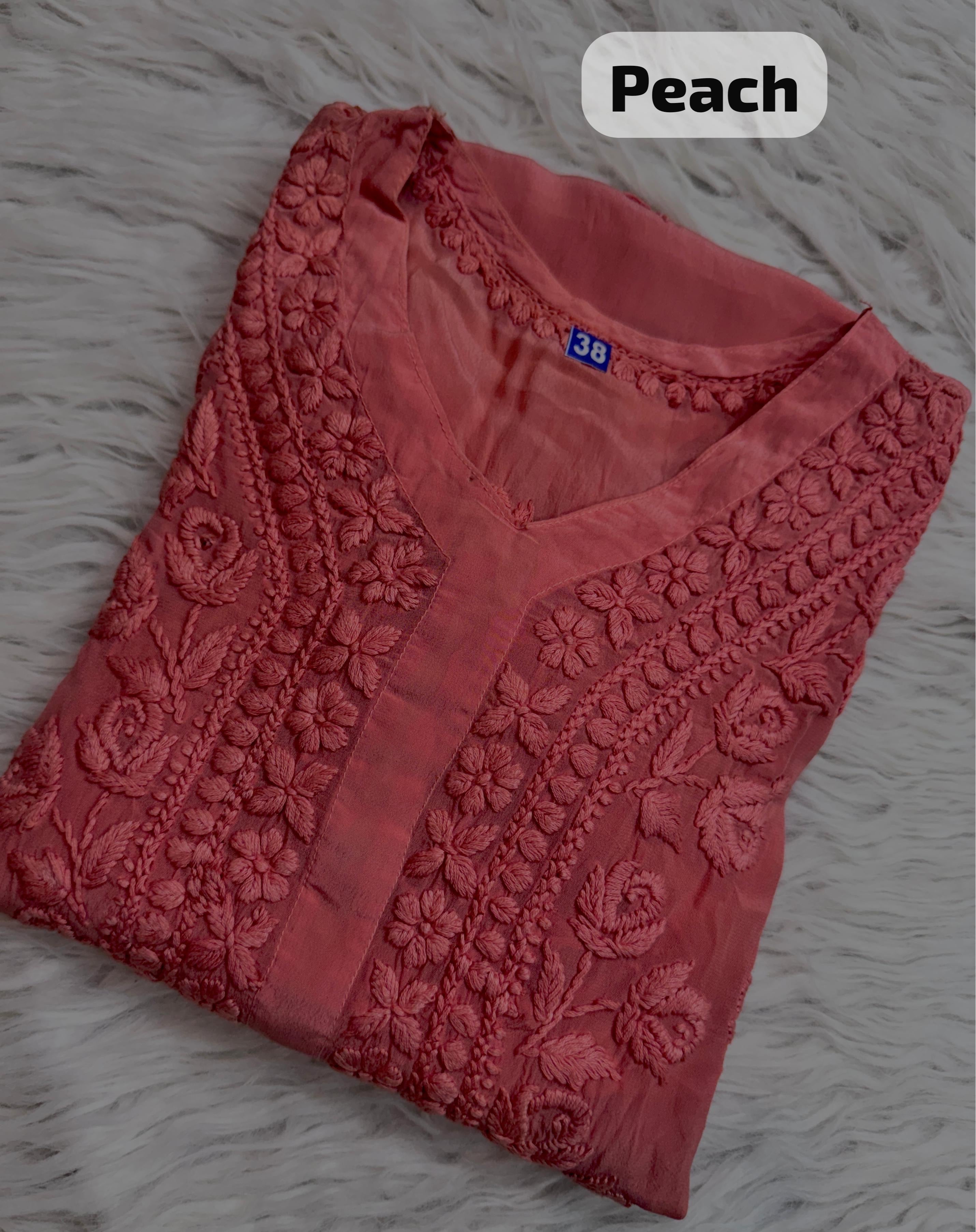 Pure 3d Work Creepe Heavy Designer Kurta