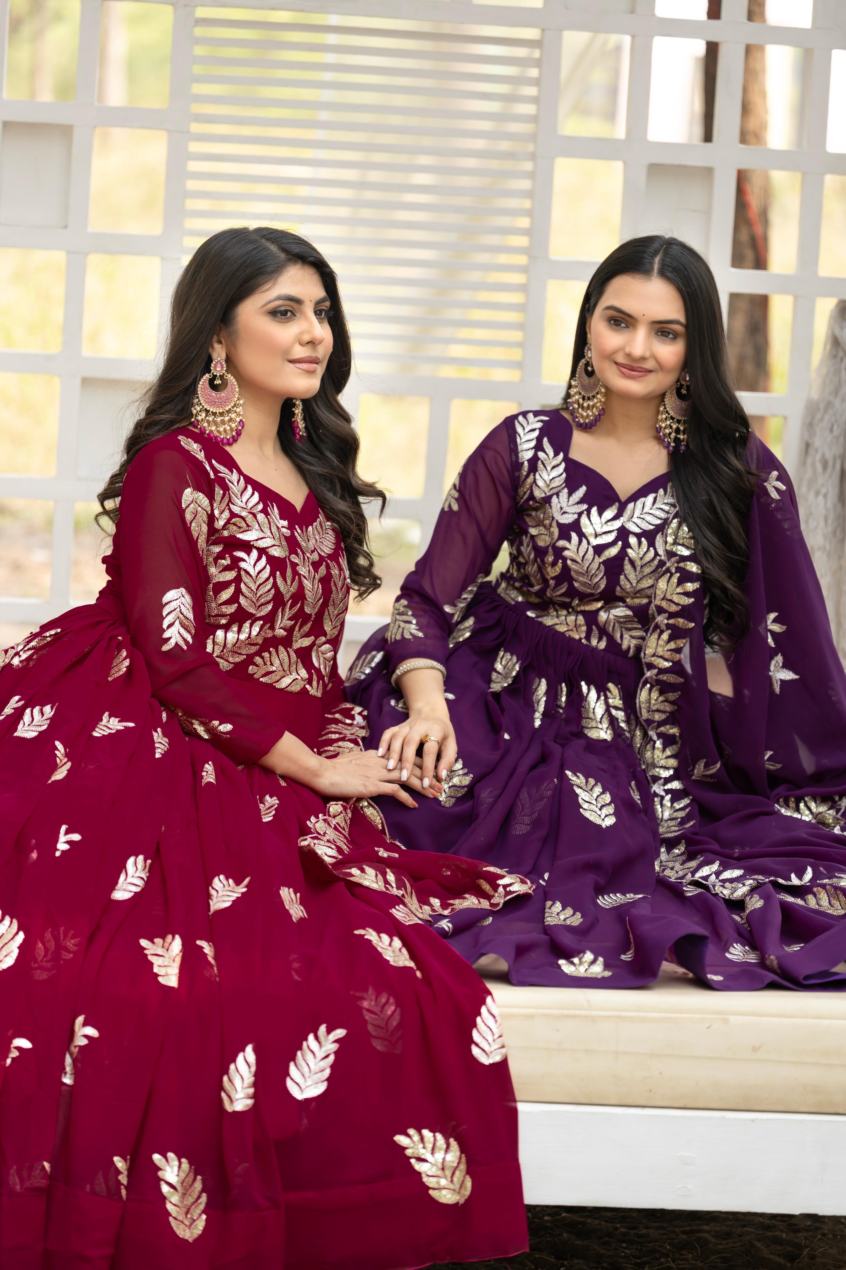 Zara x Sara Festive Long Gown With Dupatta