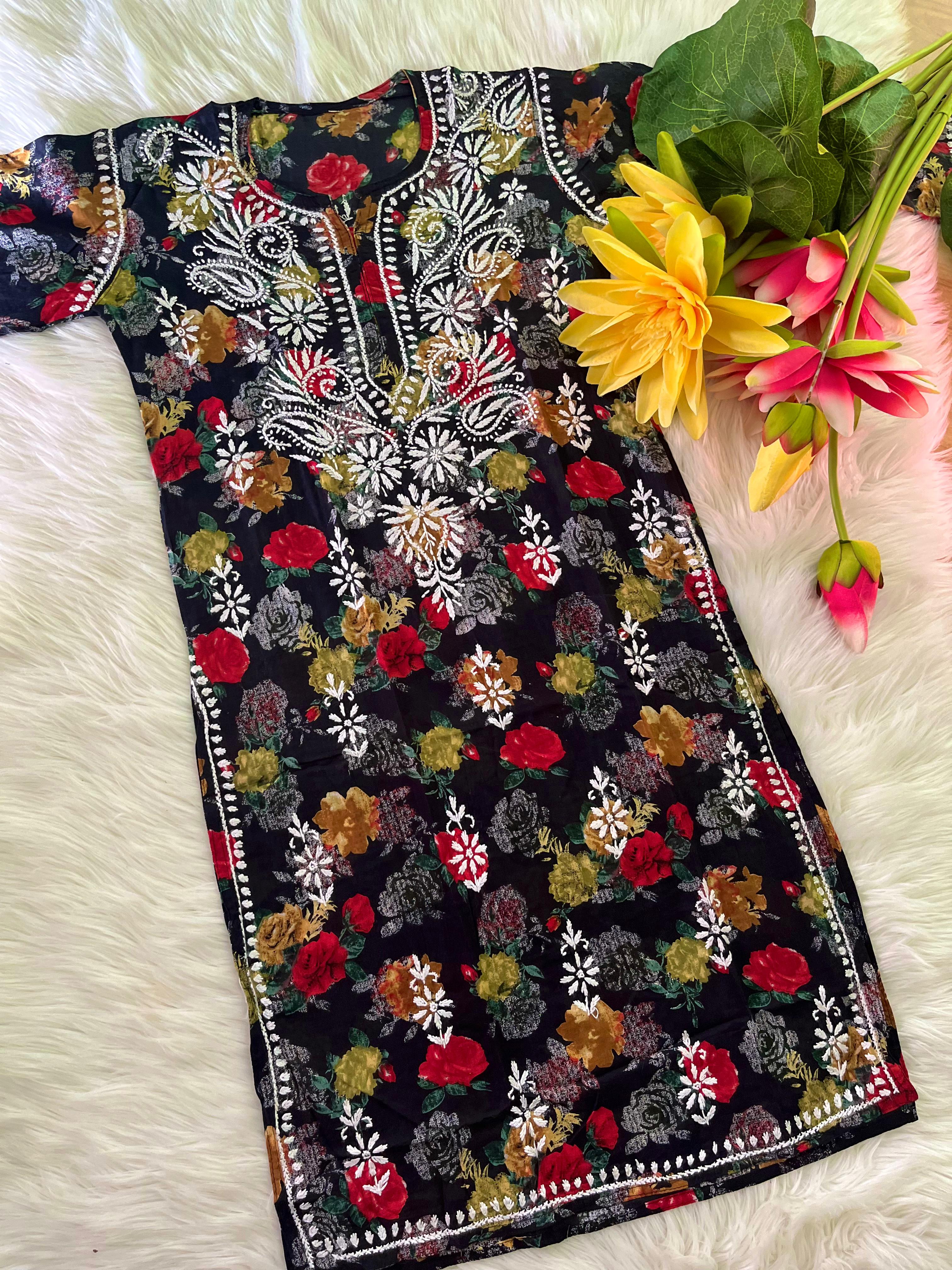 Zainab Judwa Buy 1 Get 1 Free Mul Floral Kurtas