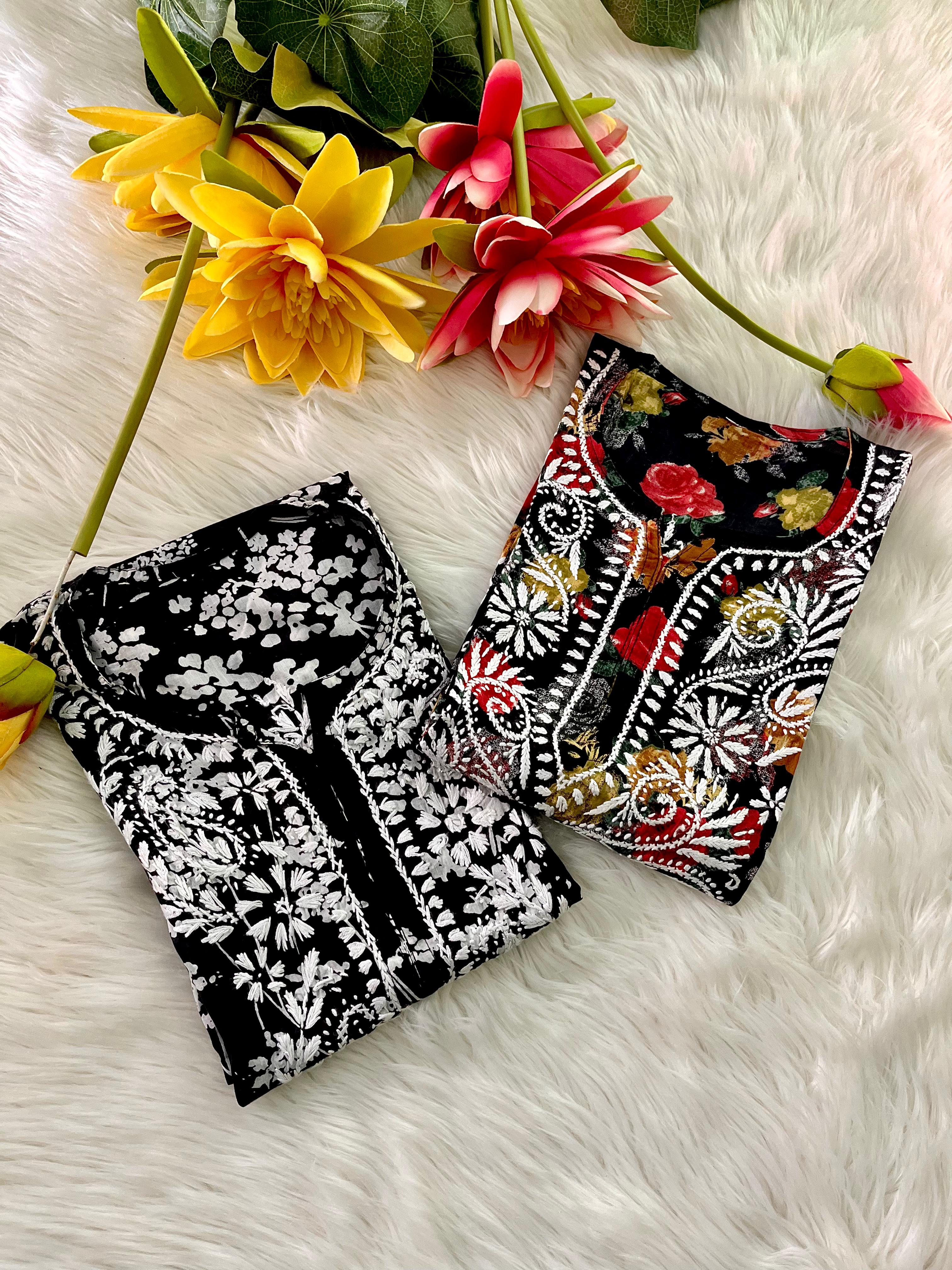 Zainab Judwa Buy 1 Get 1 Free Mul Floral Kurtas