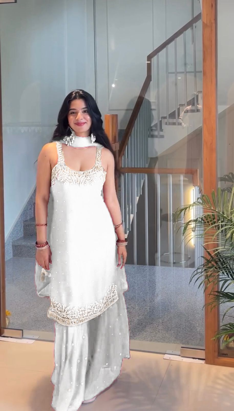 Elegant Bordered Work Ethnic Set