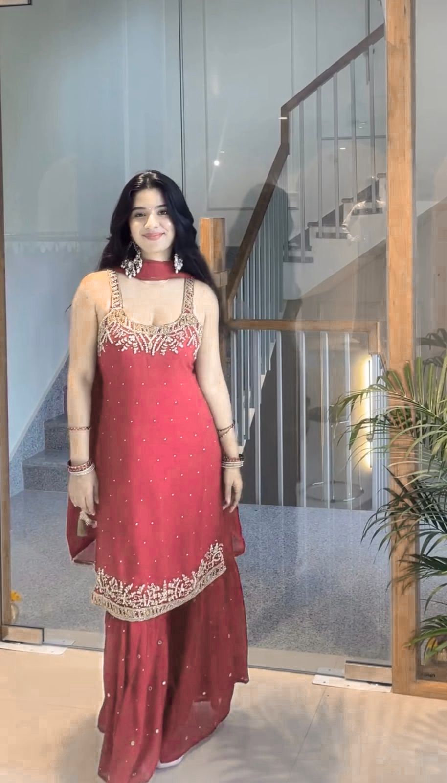 Elegant Bordered Work Ethnic Set