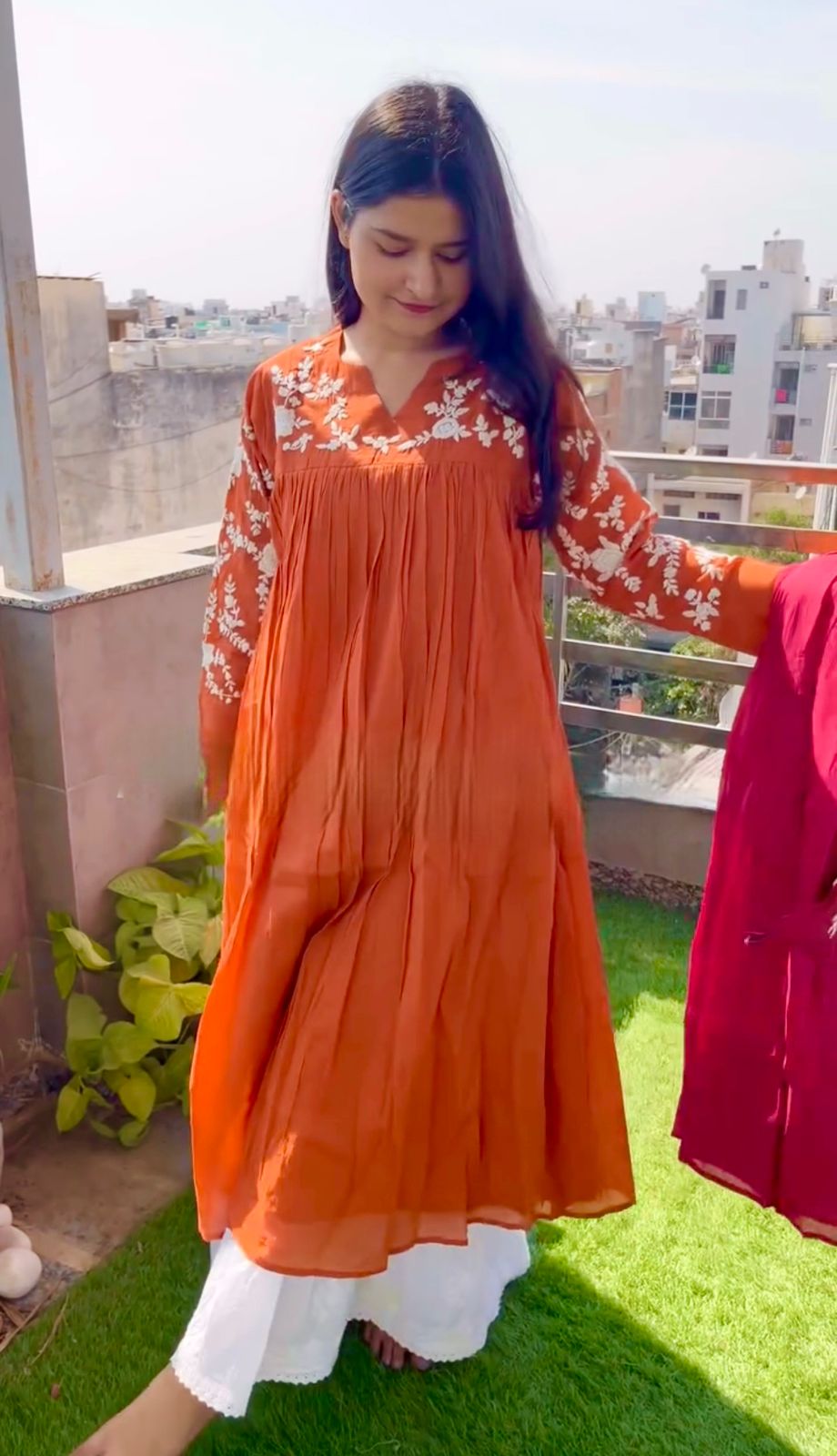 COTTON A-LINE GOWN WITH BEAUTIFUL BOTTOM 👗