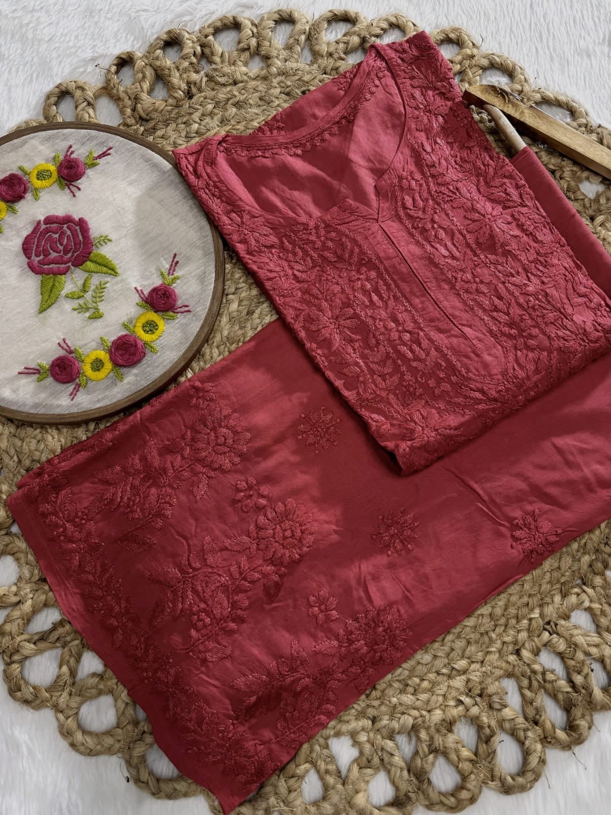 All new Modal Dyed Set - chikankariofficial