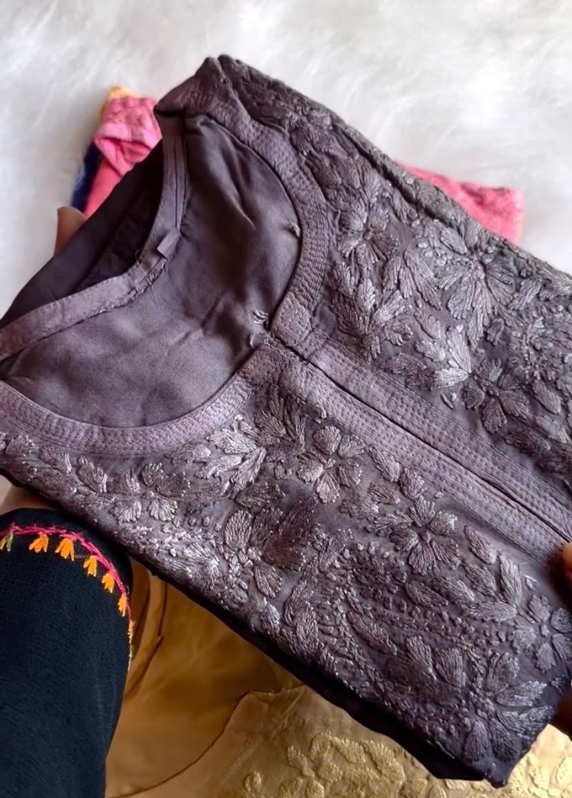 Anayat Rayon ombre Soft Chikankari kurti✨ - chikankariofficial